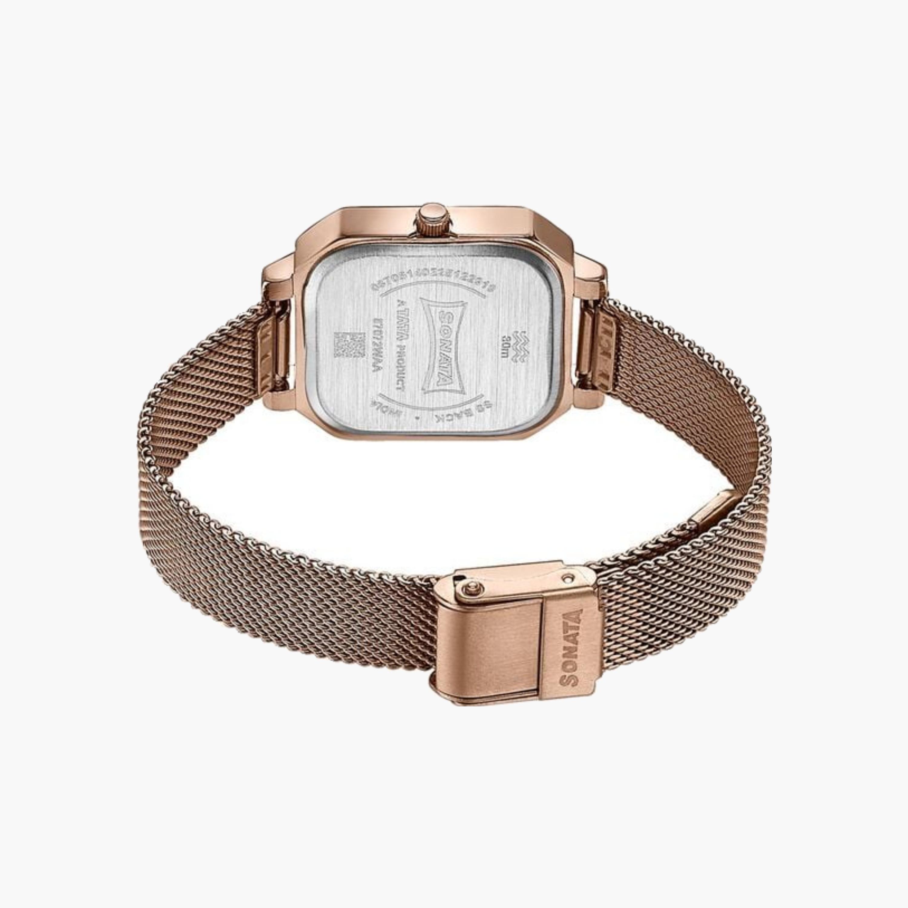 Sonata Octagon Dial Women's Mesh Strap Watch-women-watchesandjewellery-watches-image-2