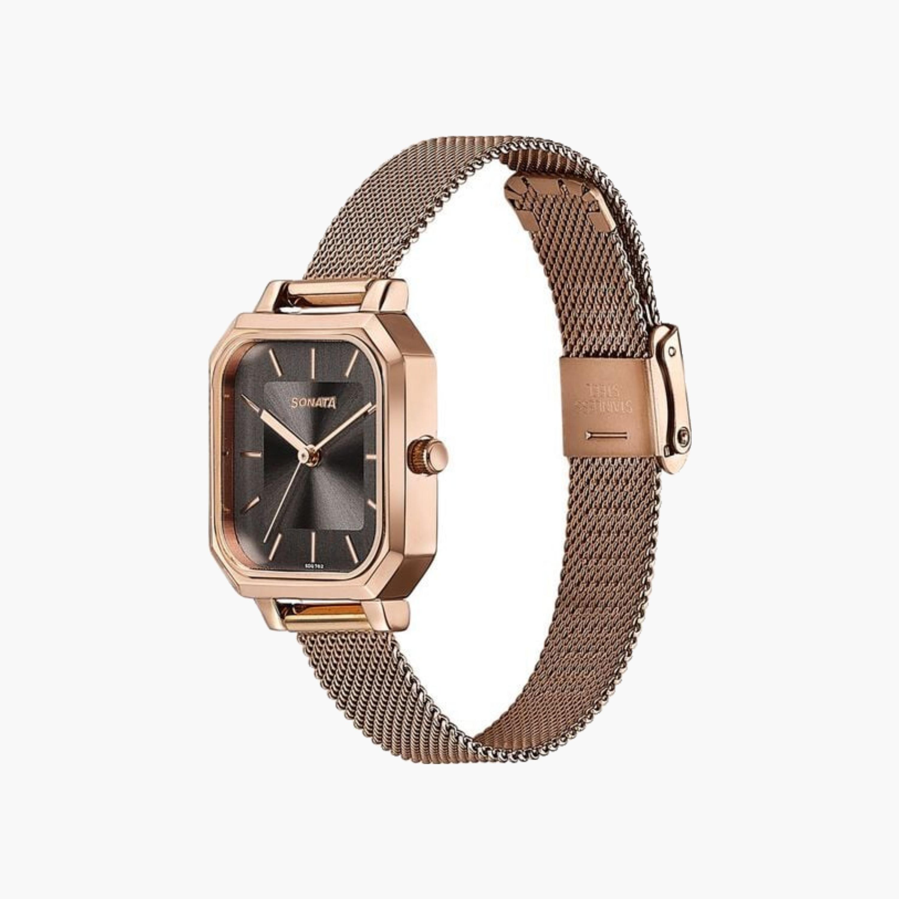 Sonata Octagon Dial Women's Mesh Strap Watch-women-watchesandjewellery-watches-image-3