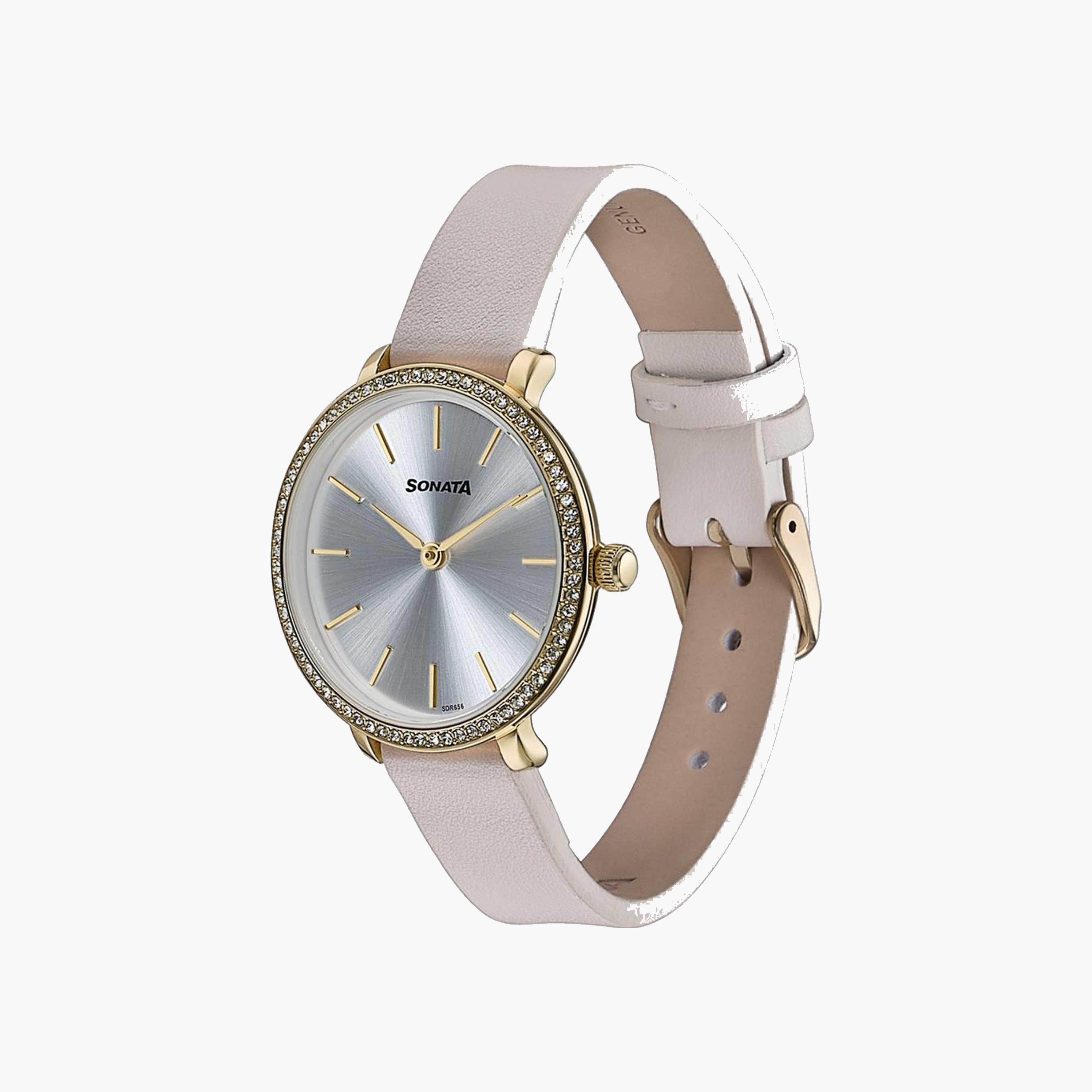 Sonata Crystal Embellished Round Dial Ladies Watch-women-watchesandjewellery-watches-image-4