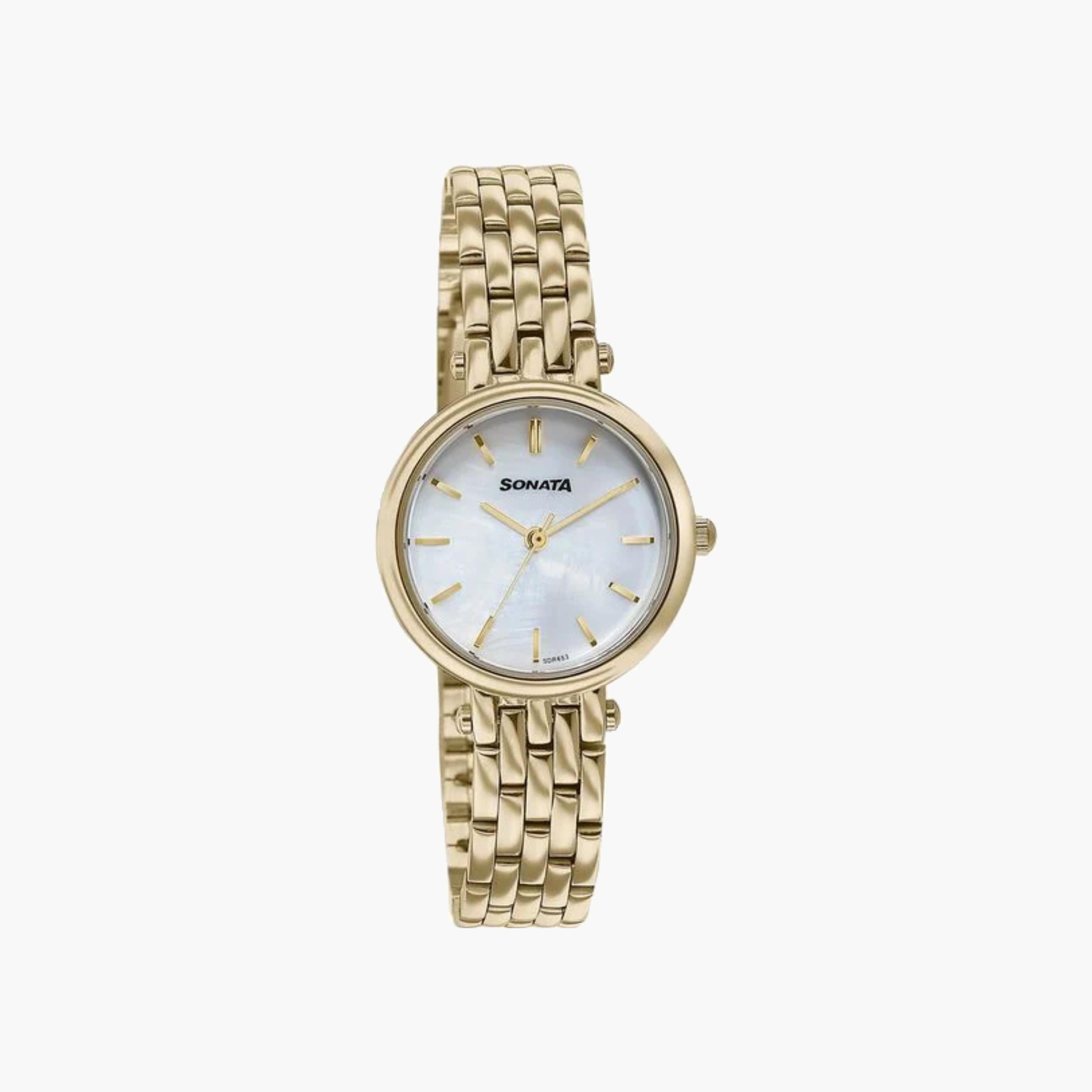 ساعة أنالوج ذهبية بمينا صدفية-women-watchesandjewellery-watches-image-2