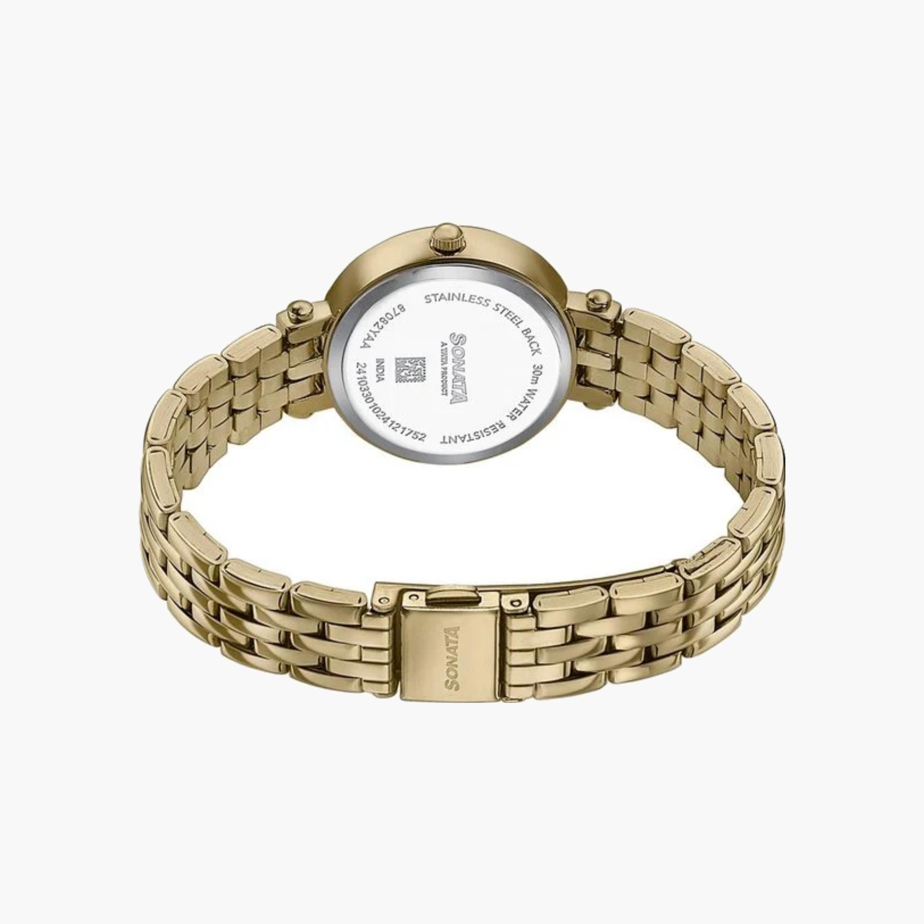 ساعة أنالوج ذهبية بمينا صدفية-women-watchesandjewellery-watches-image-5