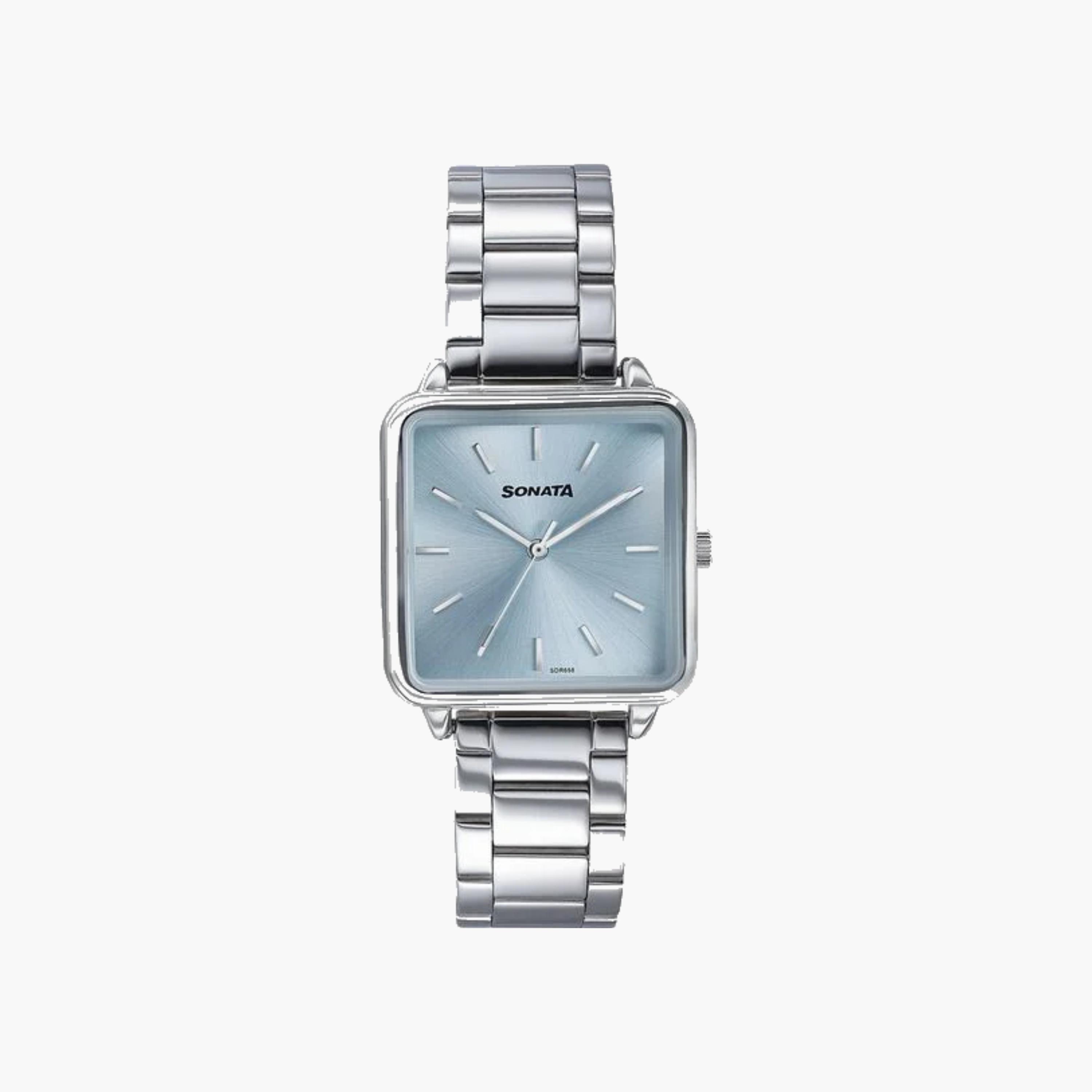 Sonata Square Dial Metal Strap Watch-women-watchesandjewellery-watches-image-1