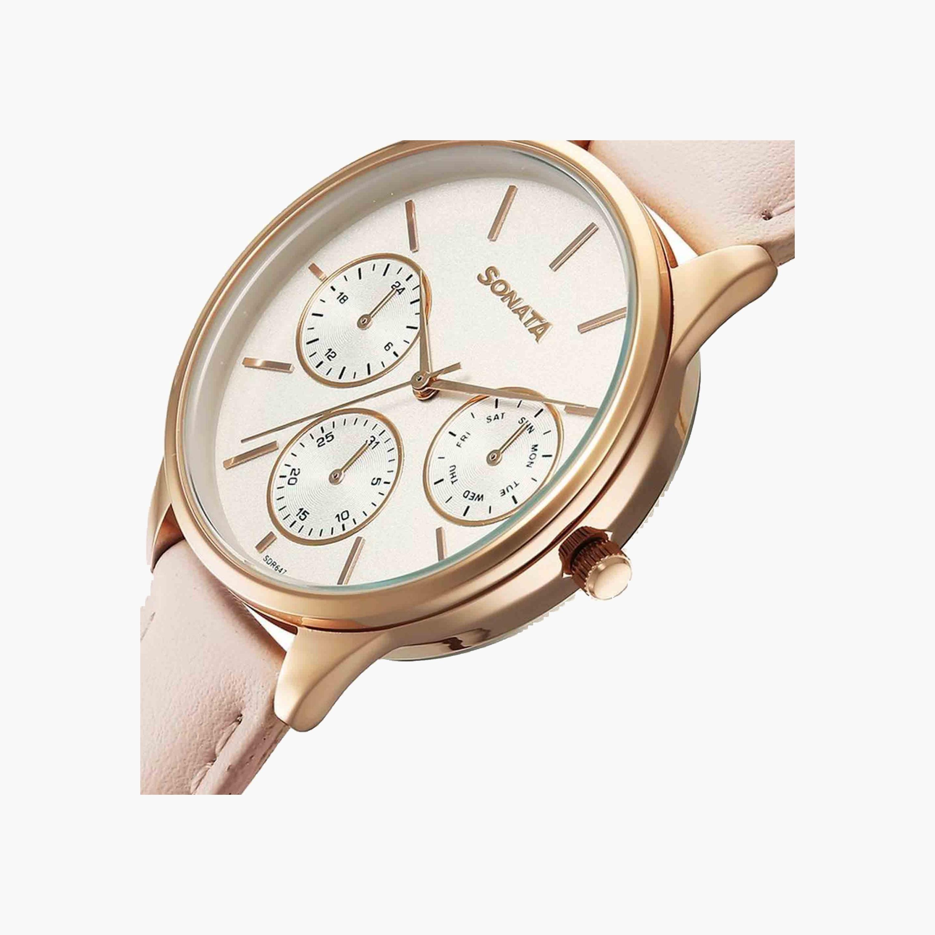 Sonata Multifunction Dial Leather Strap Ladies Watch-women-watchesandjewellery-watches-image-5