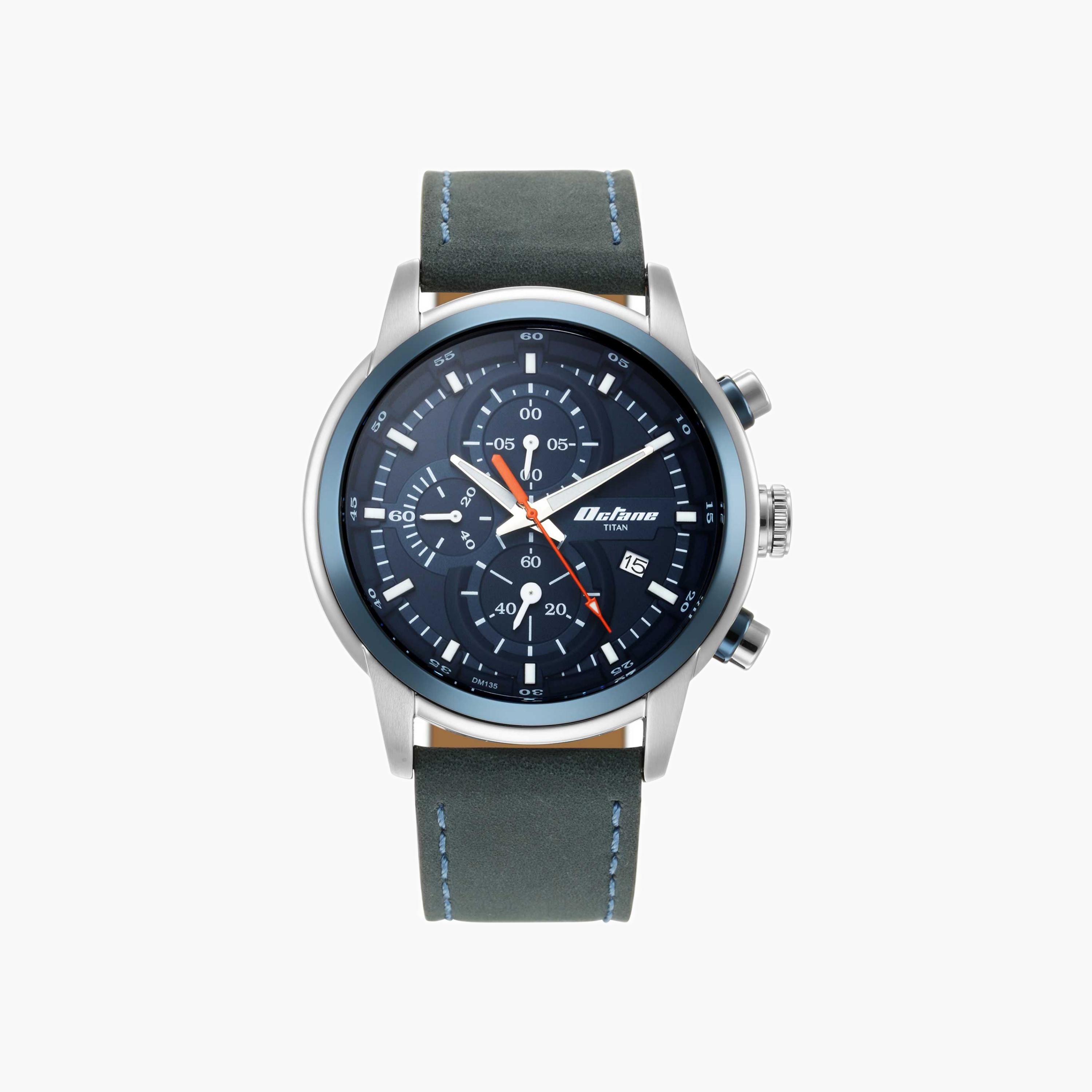 Octane Chronograph Watch with Leather Strap-men-watchesandjewellery-watches-image-1