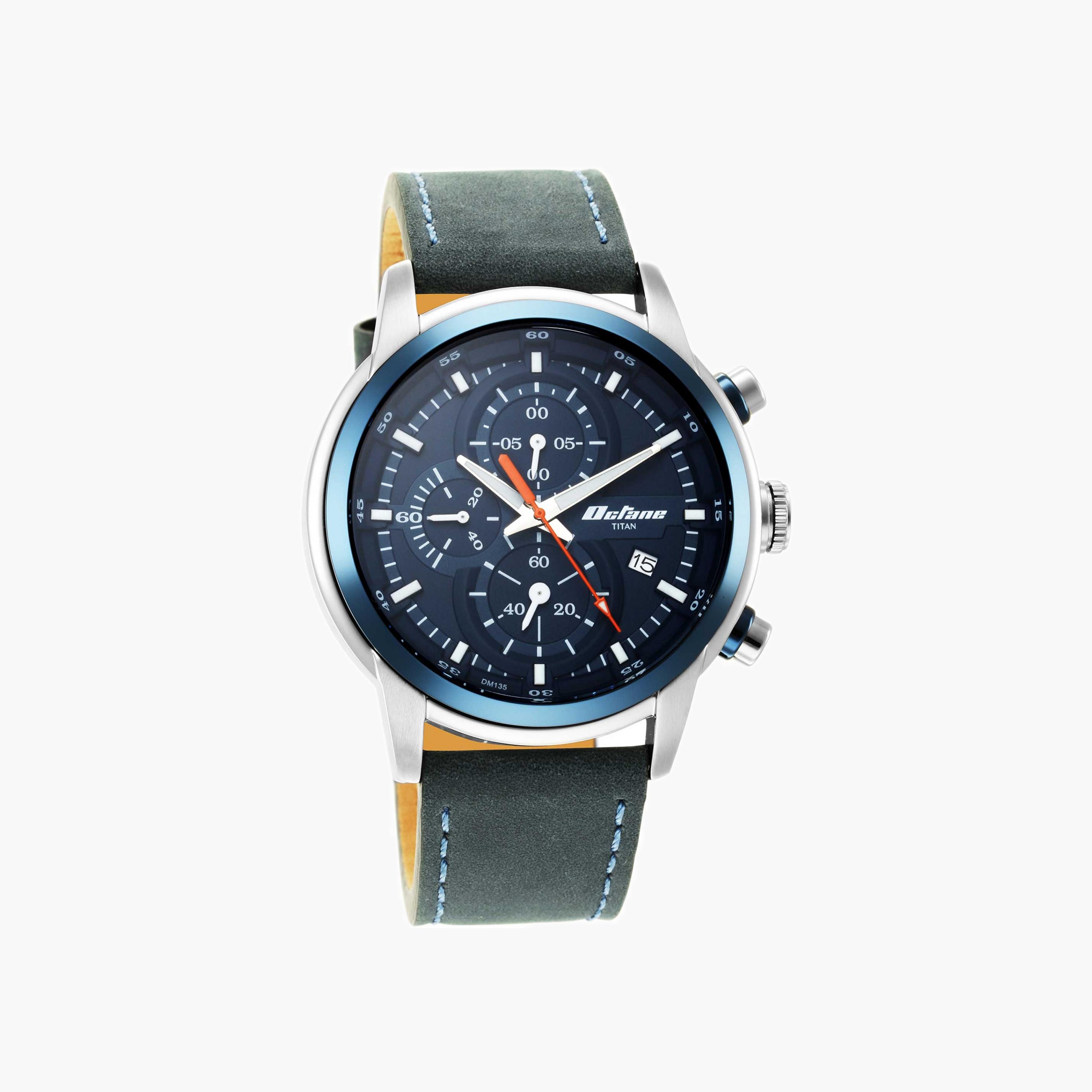 Octane Chronograph Watch with Leather Strap-men-watchesandjewellery-watches-image-3