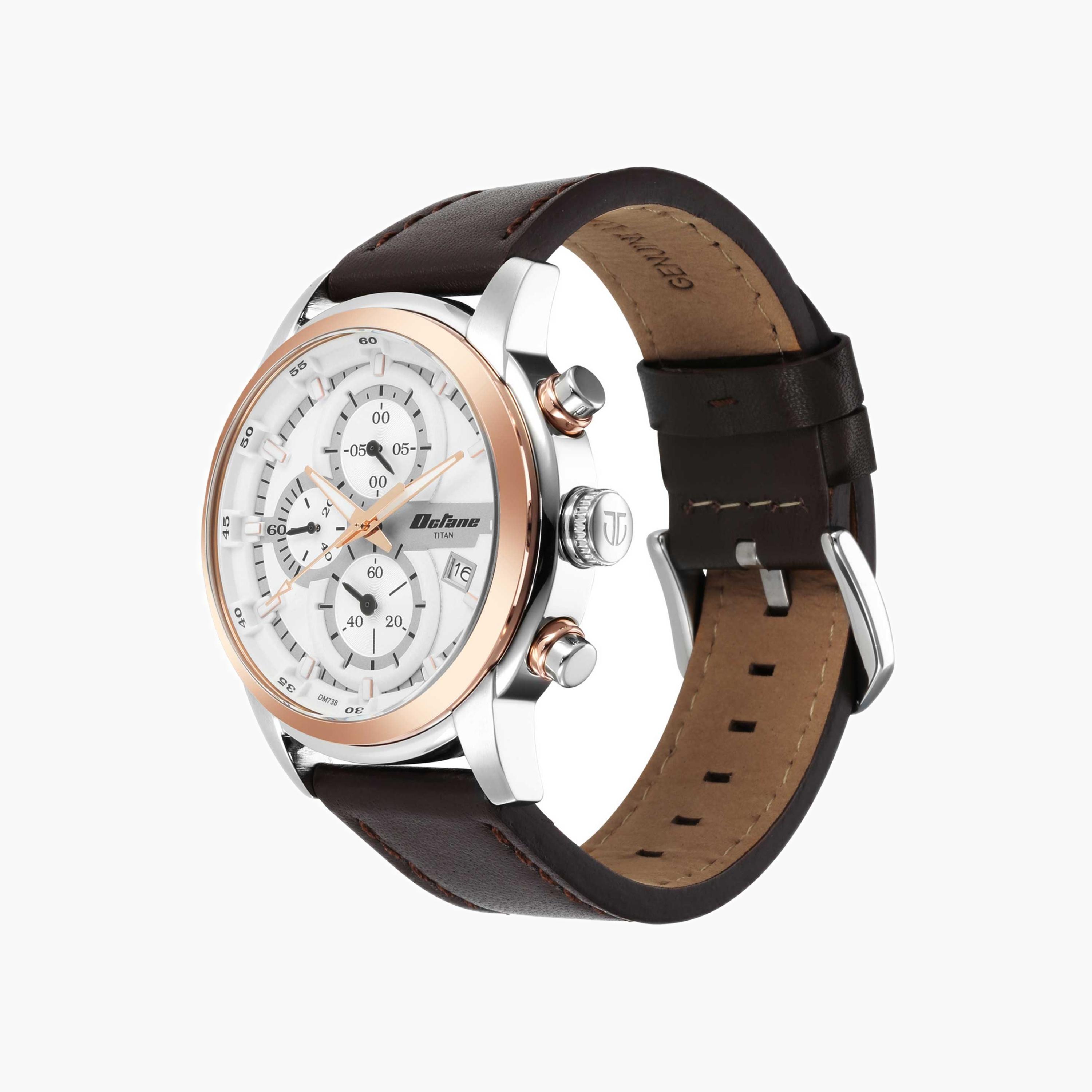 Leather Chronograph Men's Watch-men-watchesandjewellery-watches-image-2