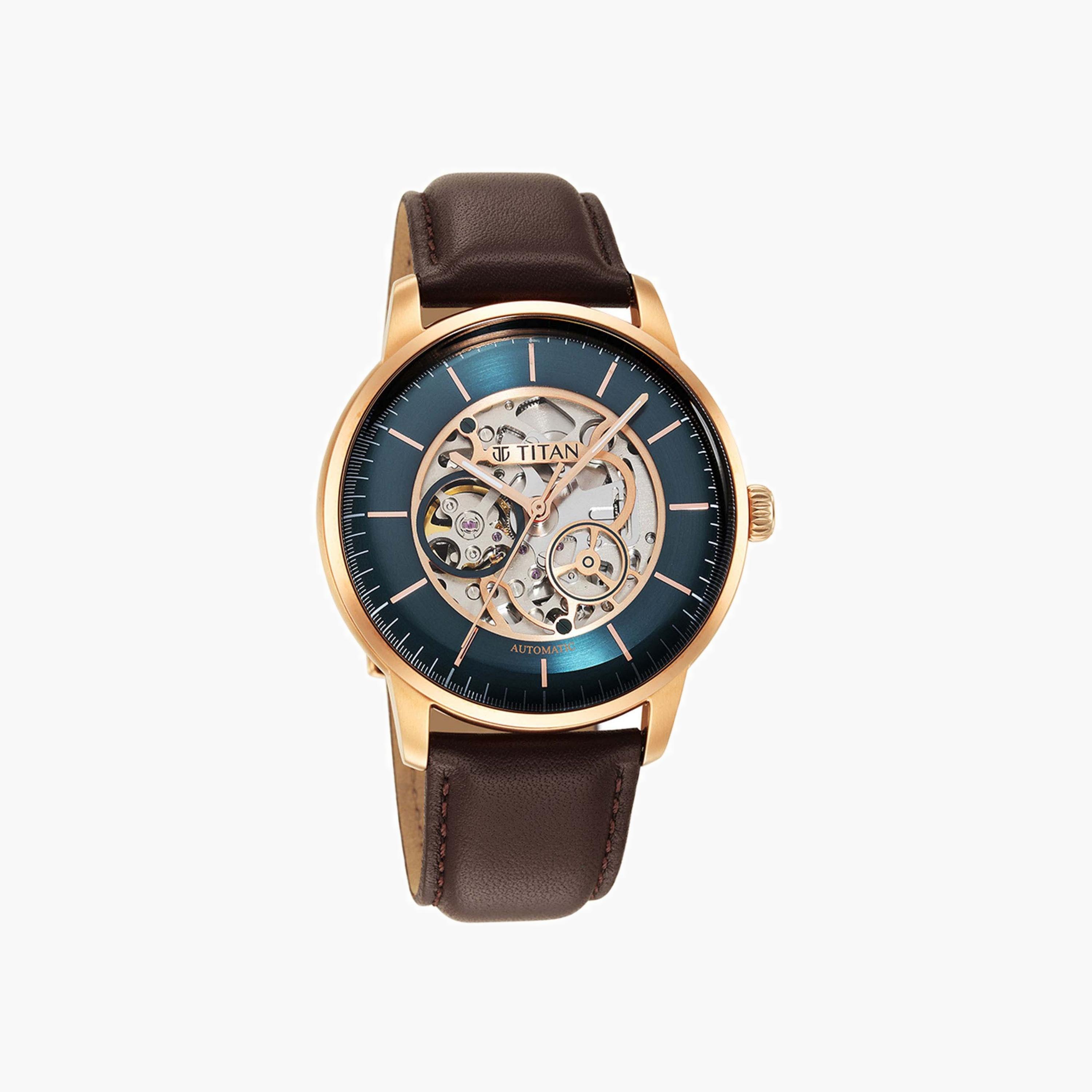 Automatic Skeleton Dial Leather Watch-men-watchesandjewellery-watches-image-1