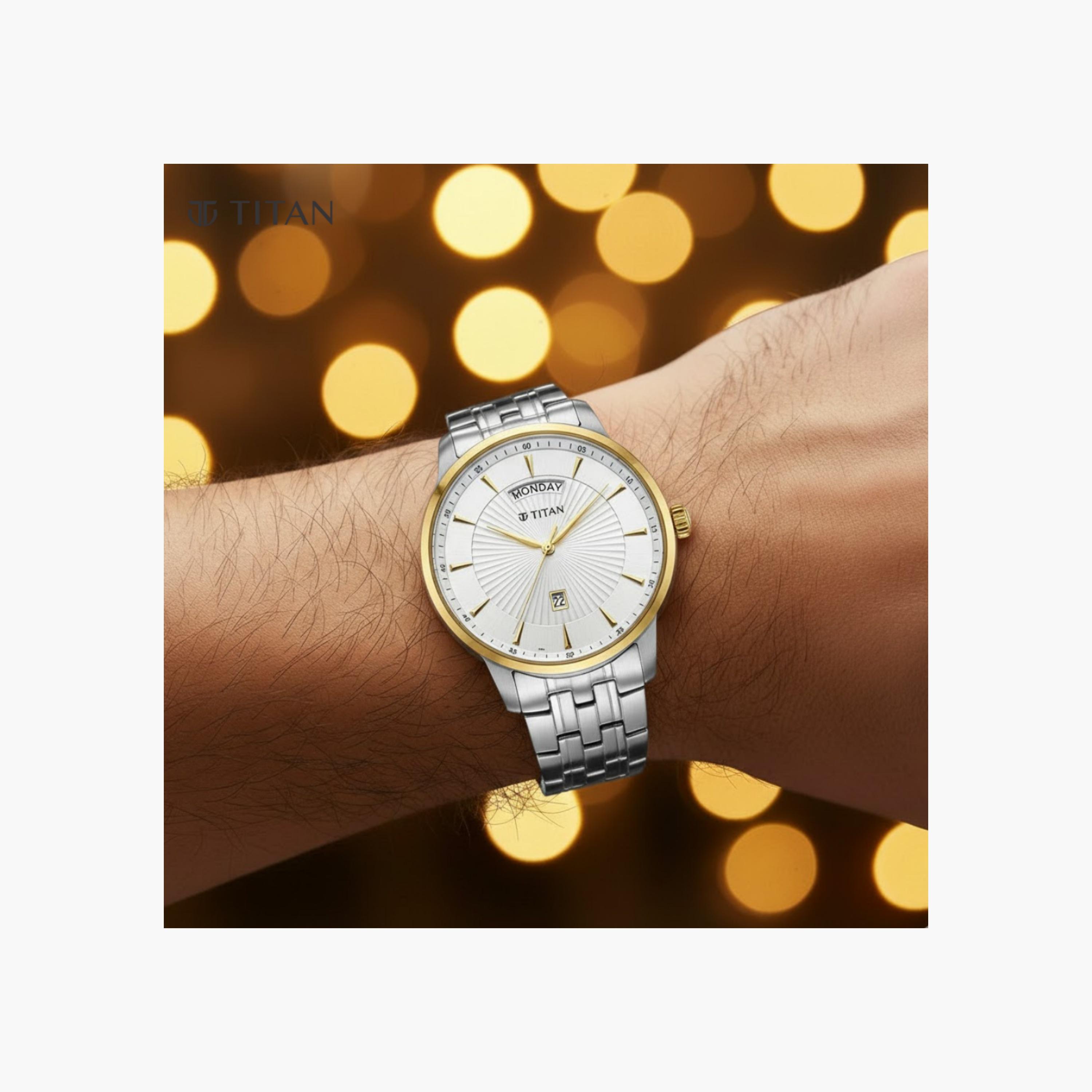 Dual-Tone Stainless Steel Men's Watch-men-watchesandjewellery-watches-image-3