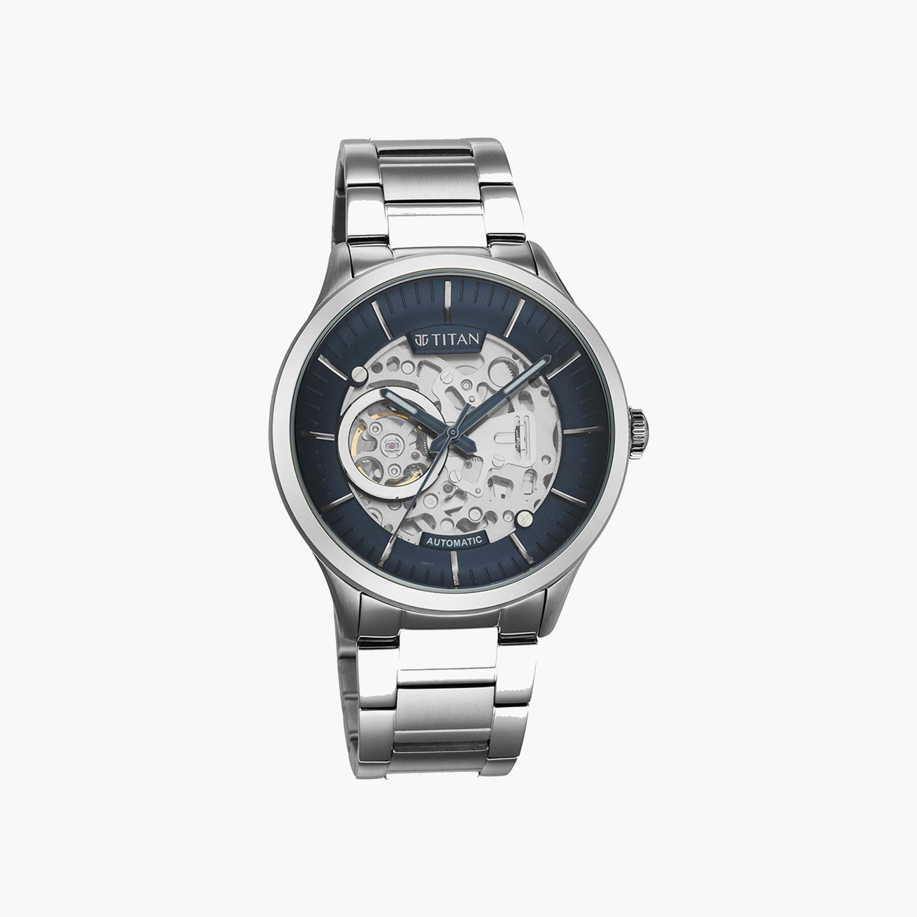 Titan Automatic Skeleton Dial Stainless Steel Watch-men-watchesandjewellery-watches-image-1
