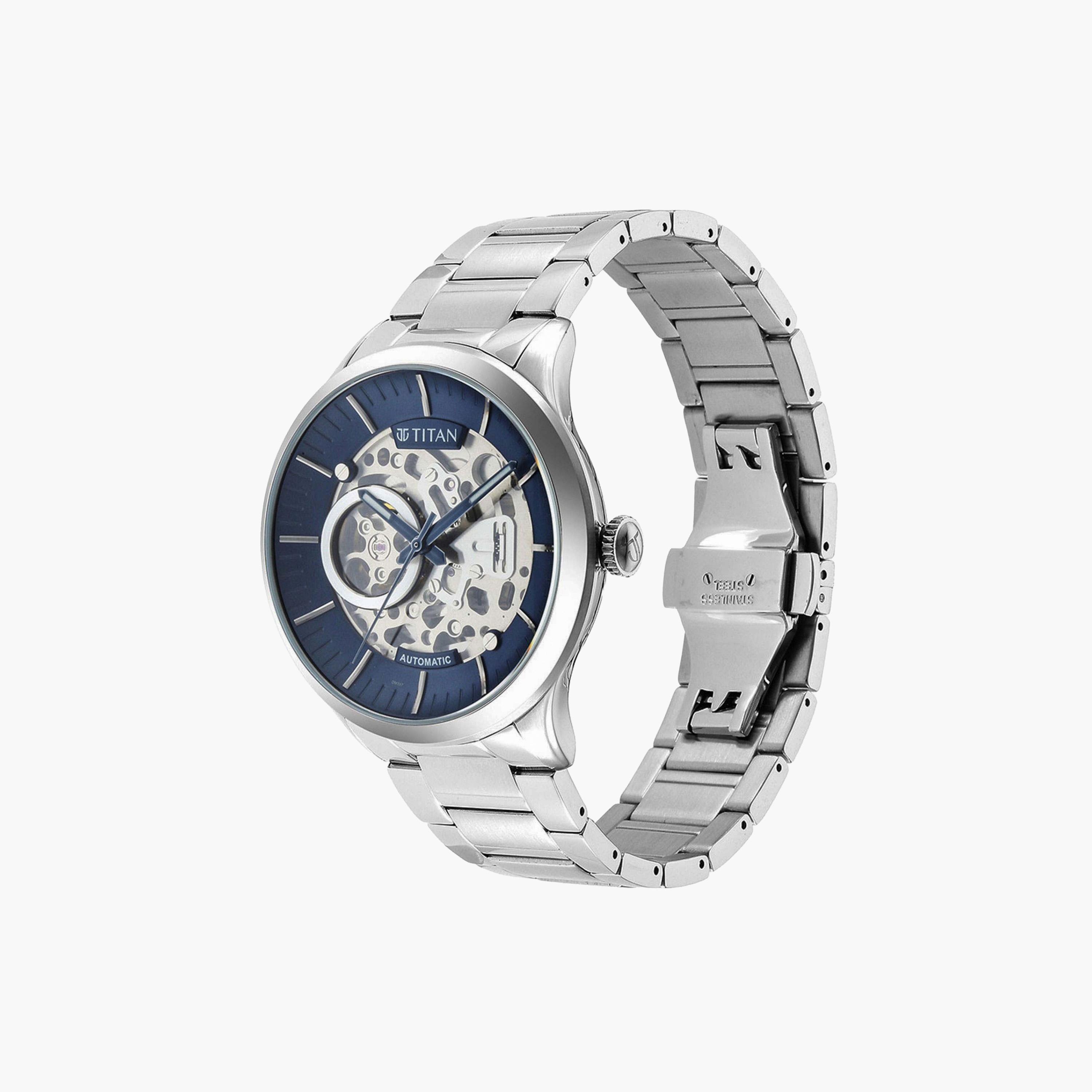 Titan Automatic Skeleton Dial Stainless Steel Watch-men-watchesandjewellery-watches-image-2