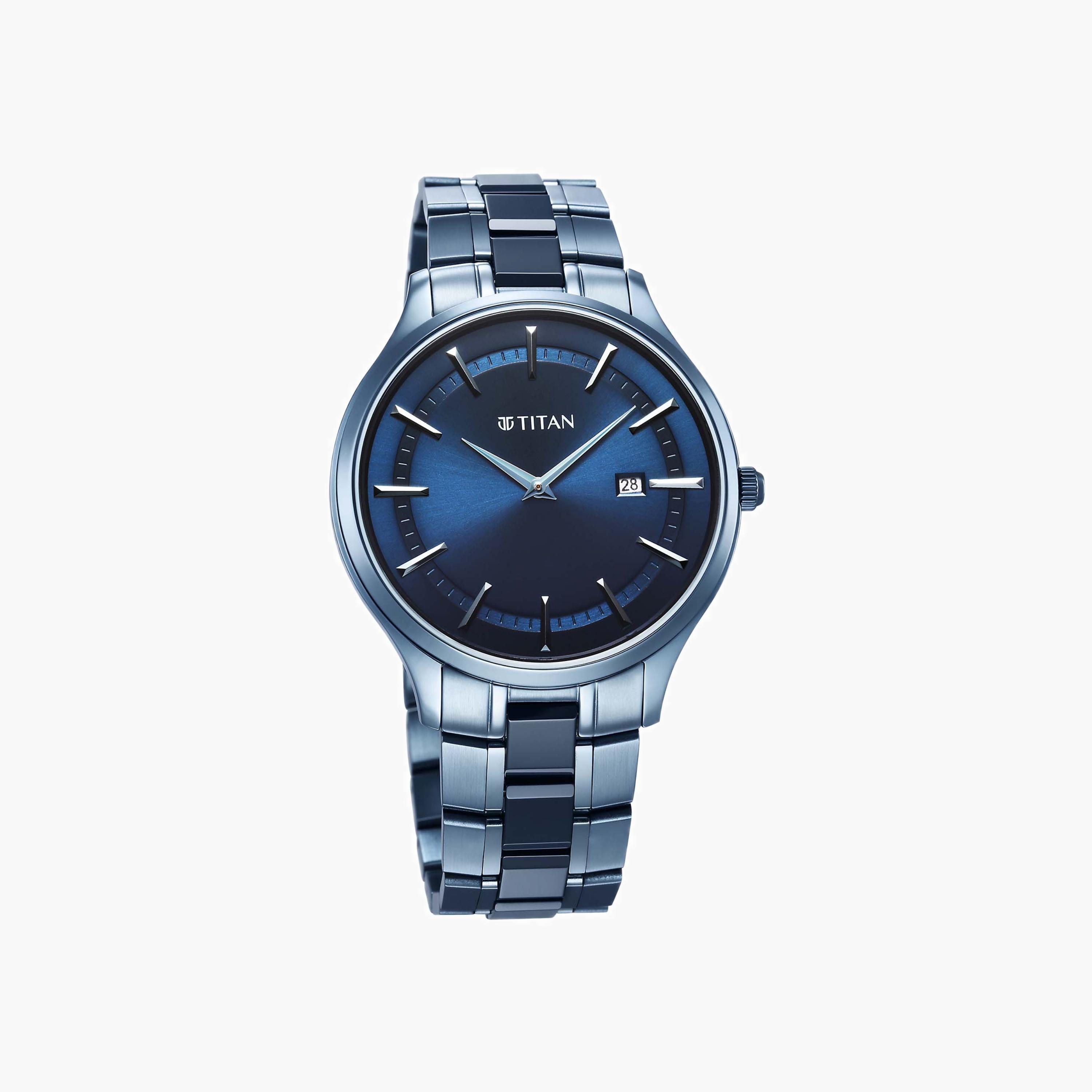 ساعة بعقارب ومينا معدني للرجال-men-watchesandjewellery-watches-image-1