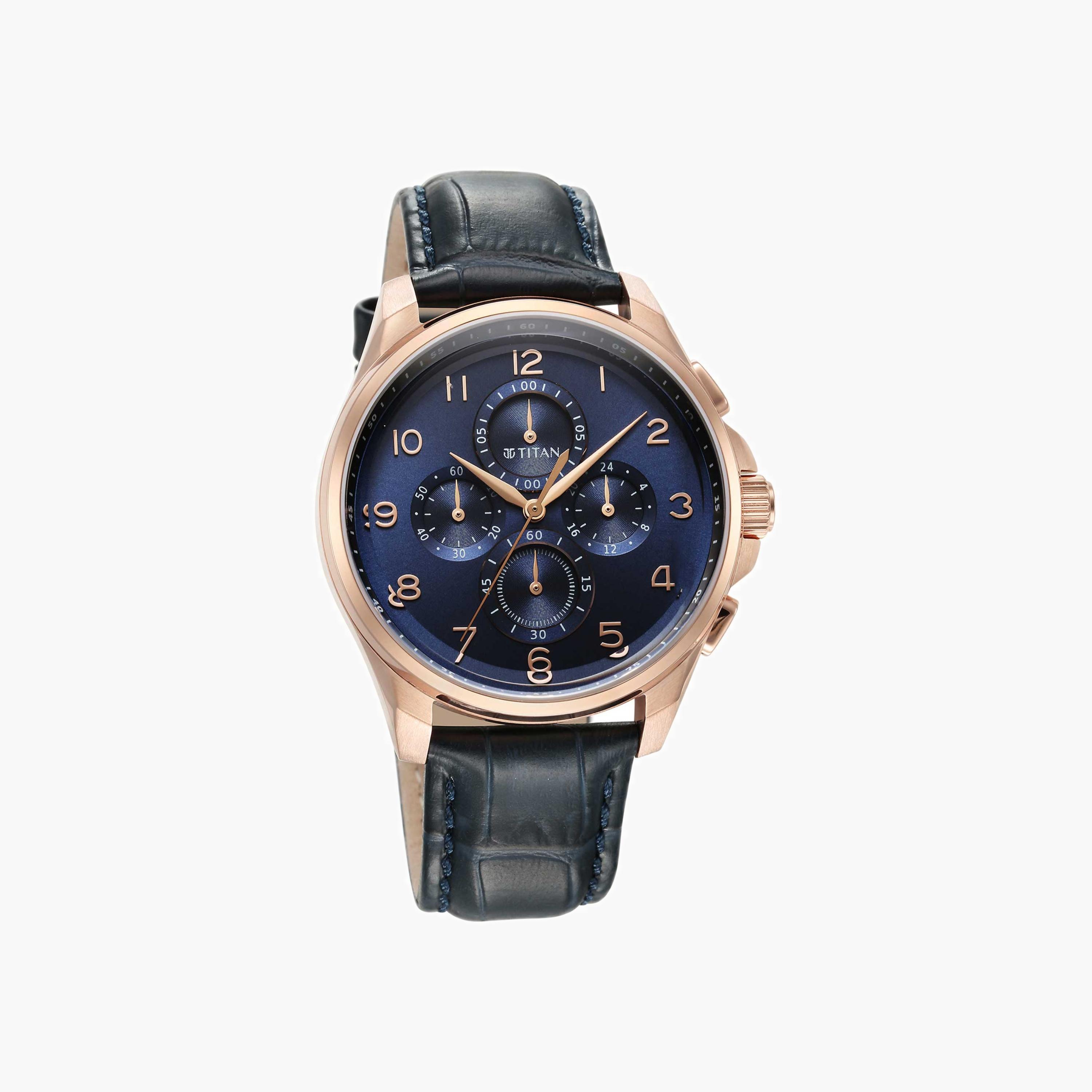 Leather Chronograph Men's Watch-men-watchesandjewellery-watches-image-1