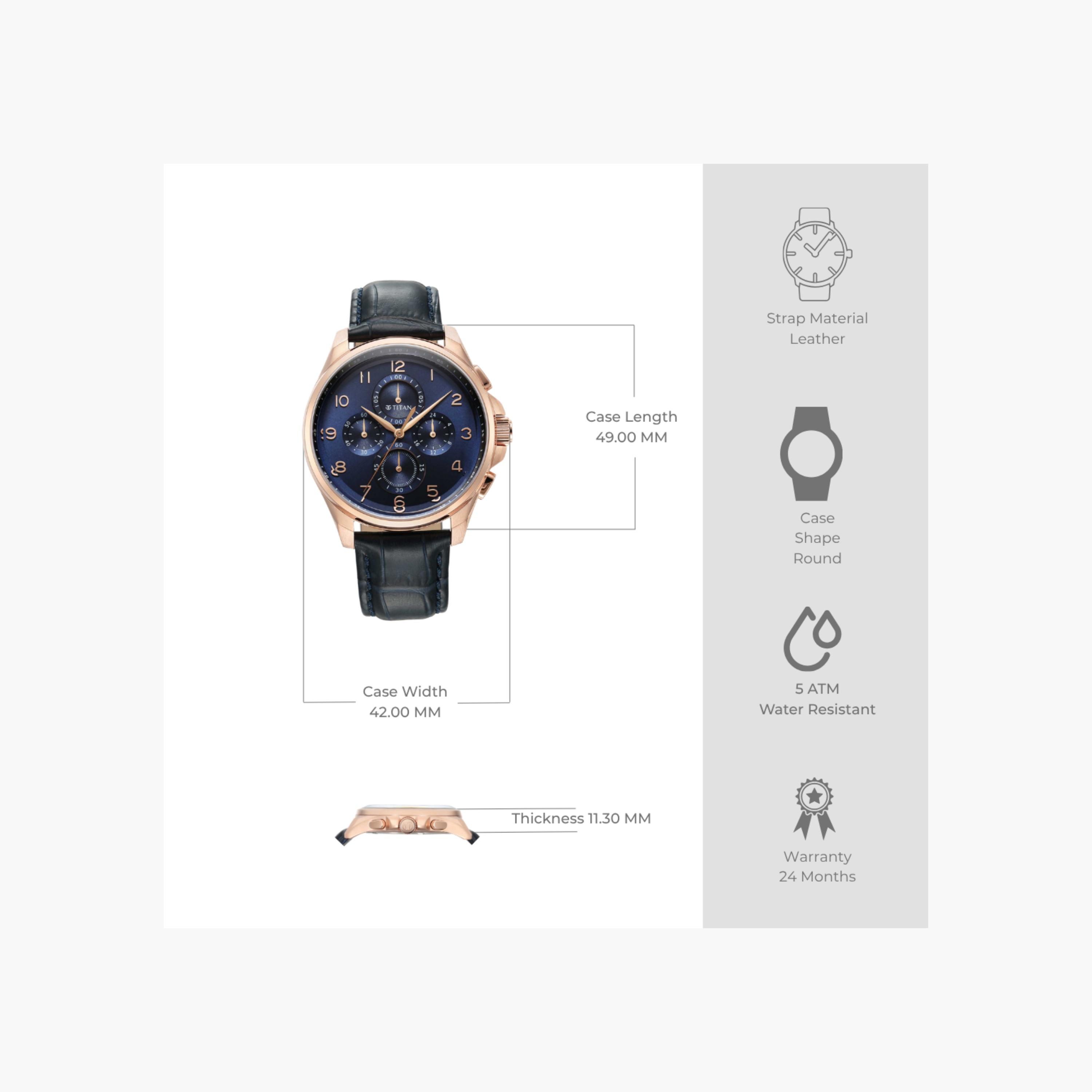 Leather Chronograph Men's Watch-men-watchesandjewellery-watches-image-3