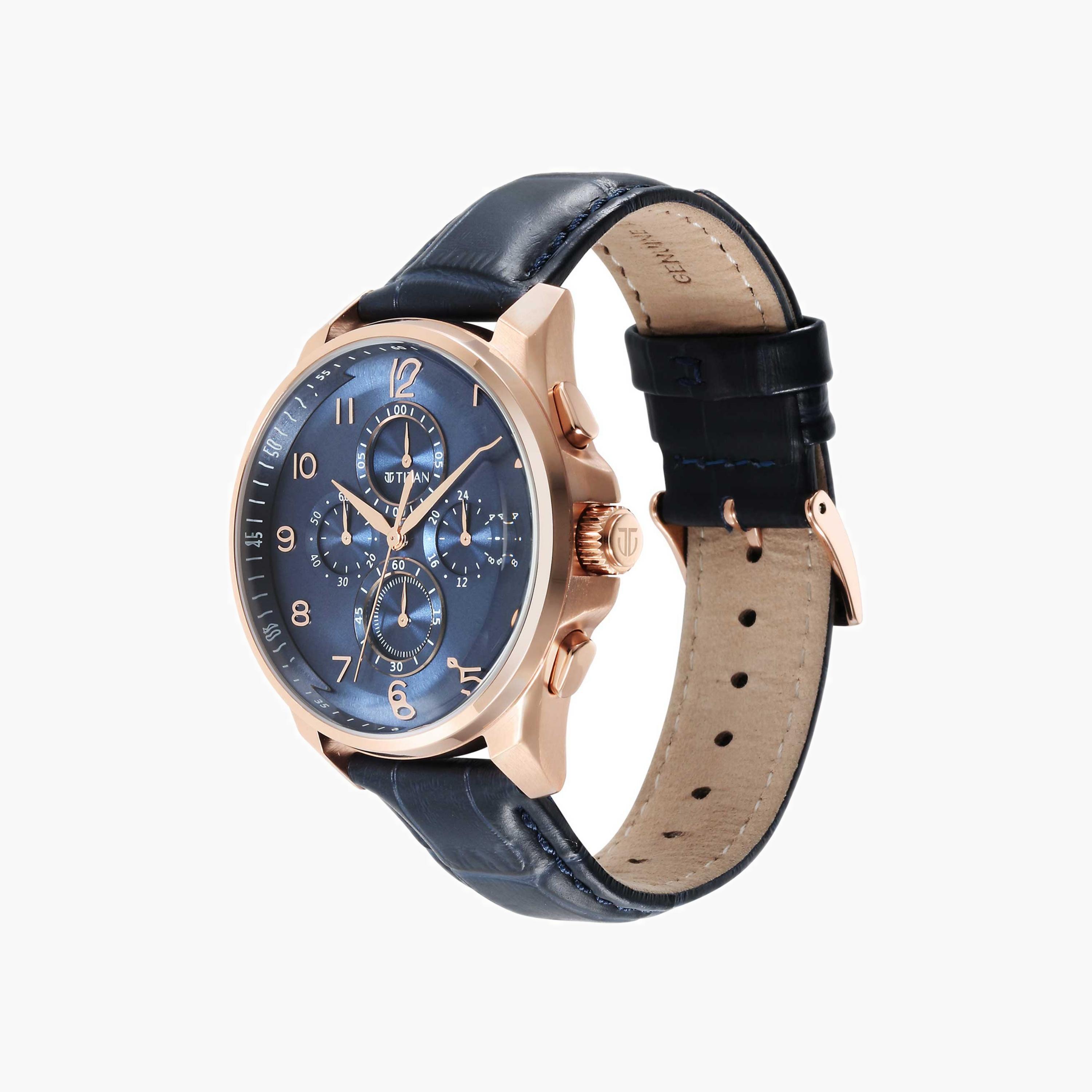 Leather Chronograph Men's Watch-men-watchesandjewellery-watches-image-4