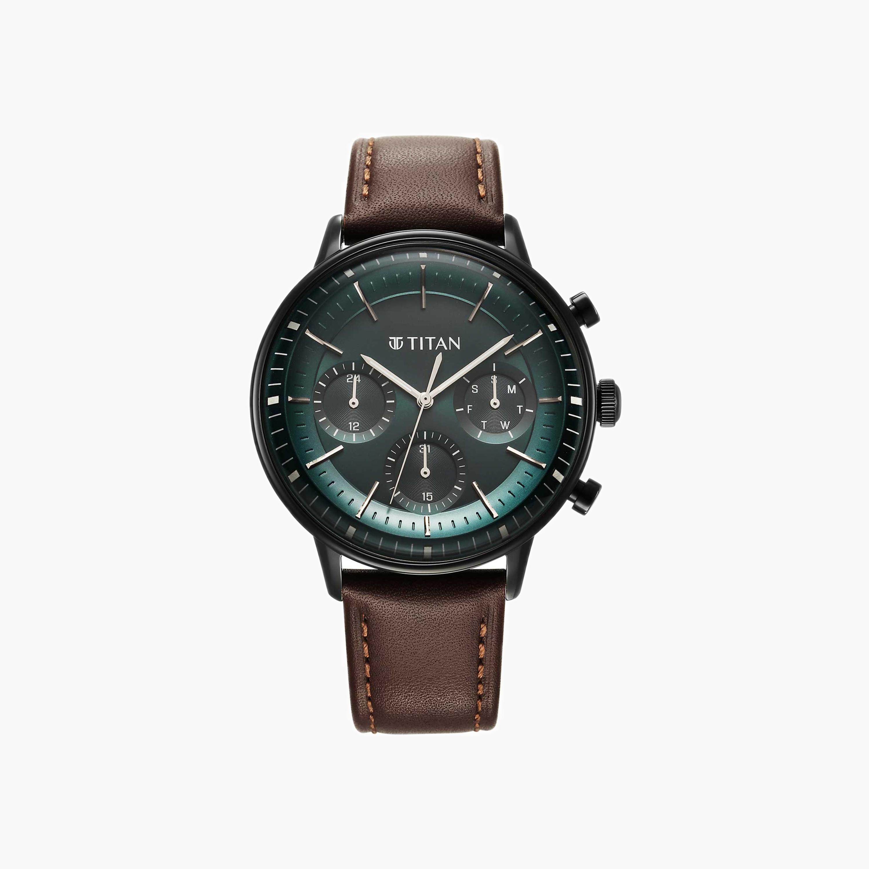 Titan Multifunction Leather Watch-men-watchesandjewellery-watches-image-1