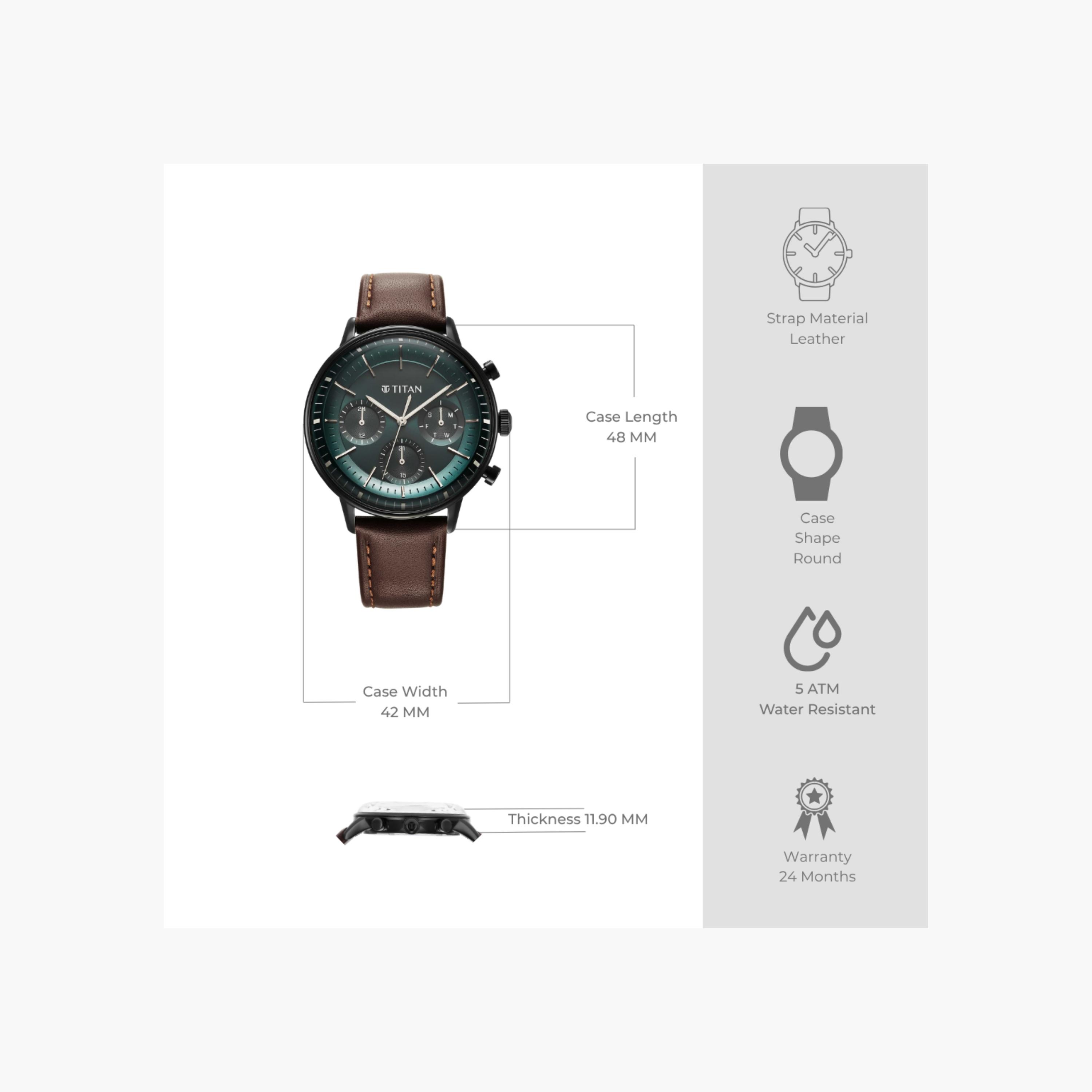 Titan Multifunction Leather Watch-men-watchesandjewellery-watches-image-2