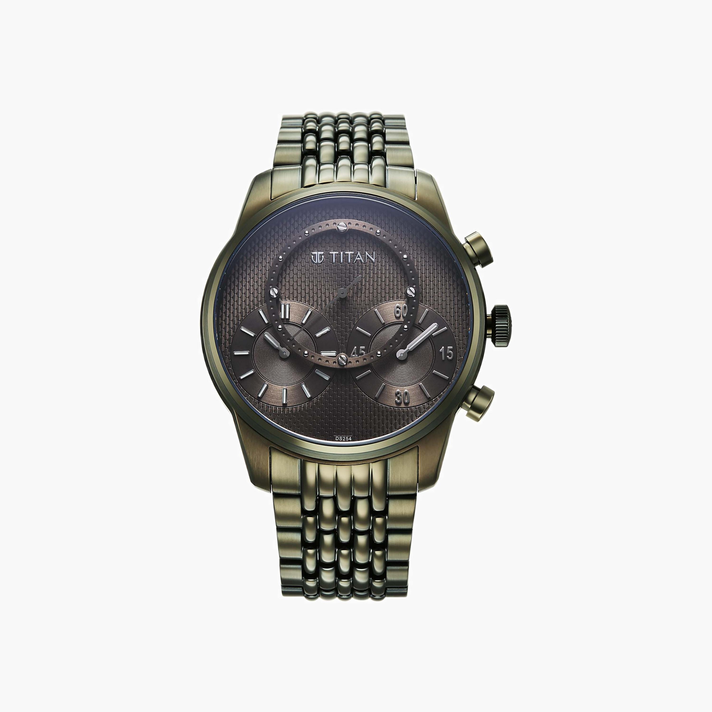 Textured Dial Chronograph Watch-men-watchesandjewellery-watches-image-1