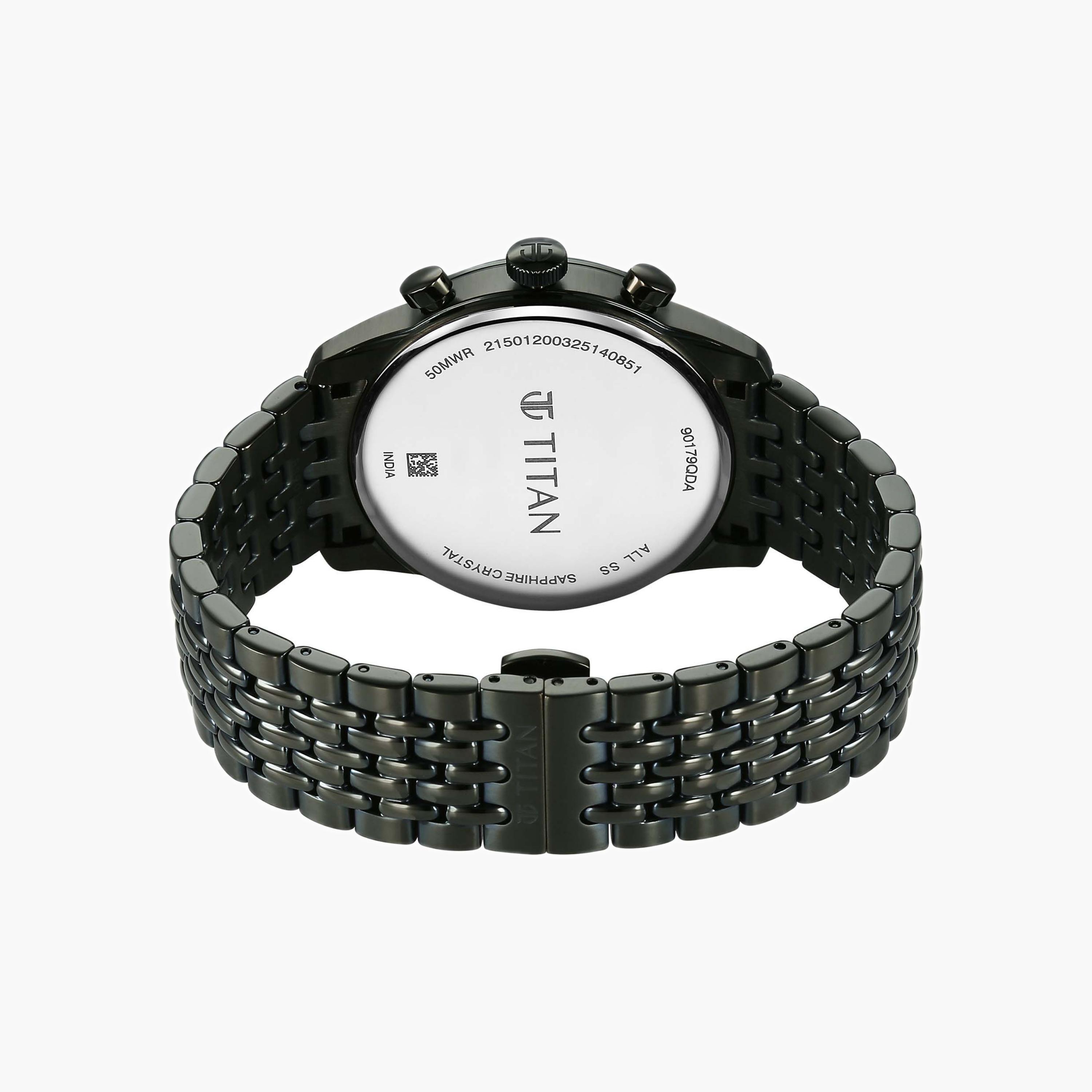 Textured Dial Chronograph Watch-men-watchesandjewellery-watches-image-2