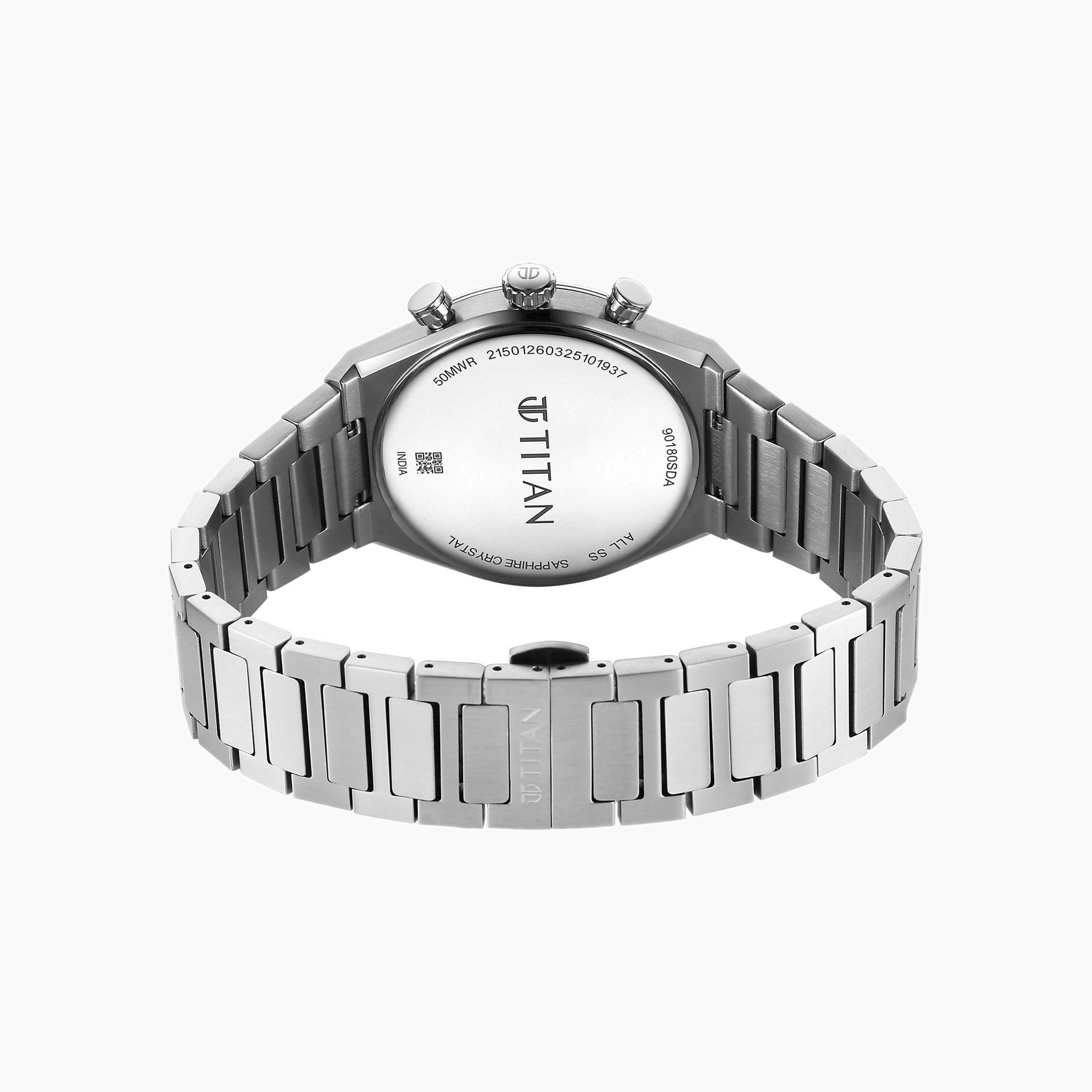 Textured Dial Stainless Steel Watch-men-watchesandjewellery-watches-image-4