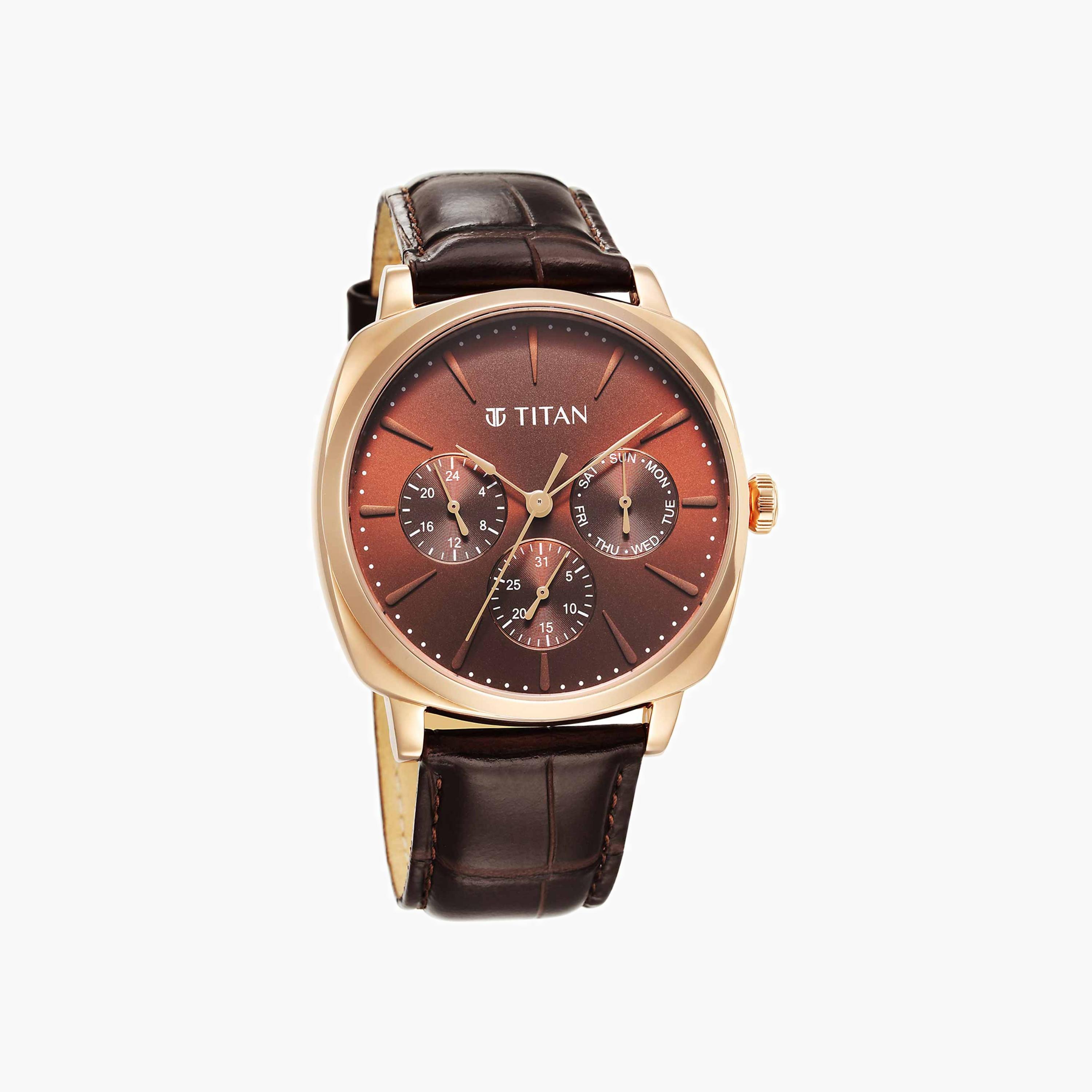 Titan Multifunction Leather Strap Watch-men-watchesandjewellery-watches-image-1