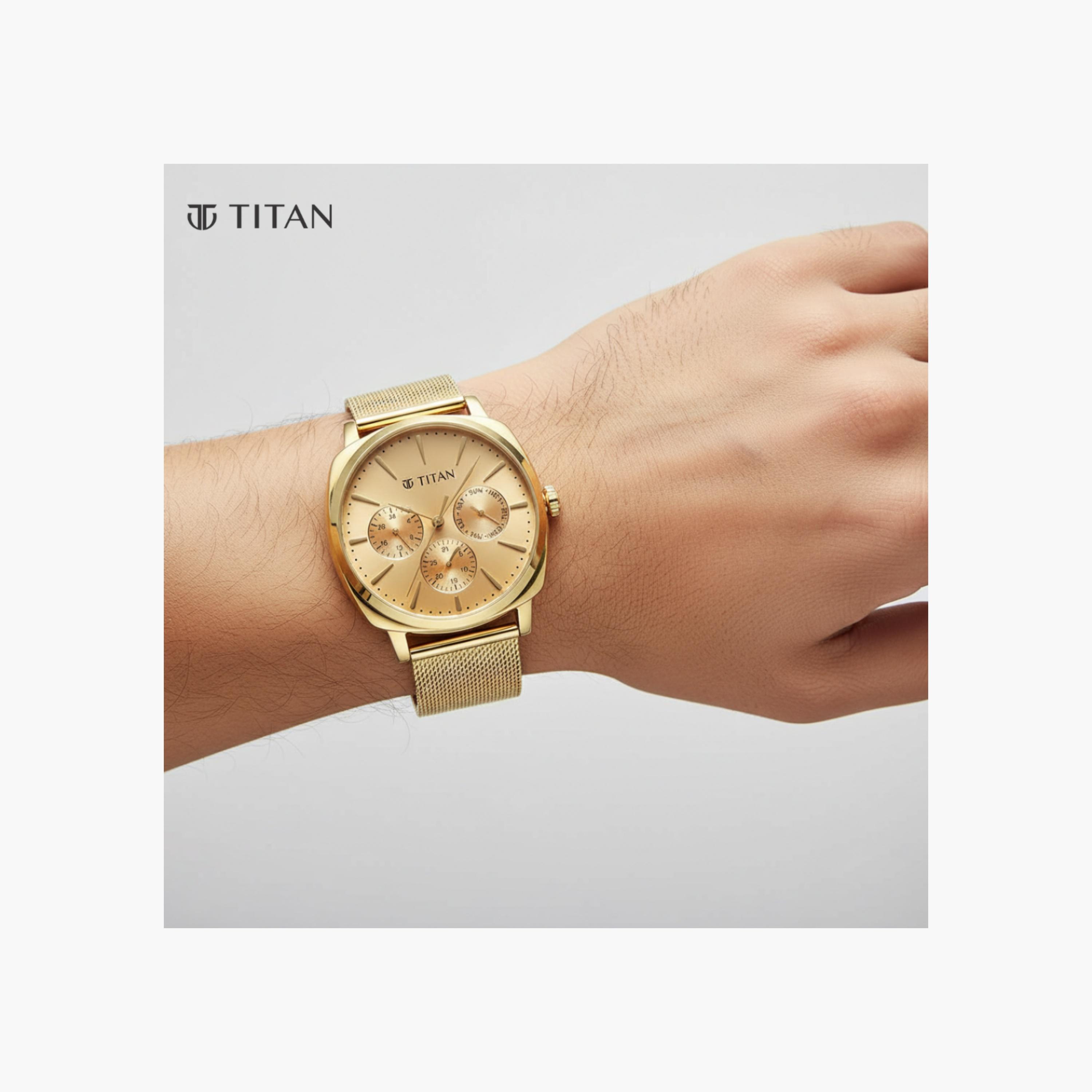 Titan Men's Multifunction Mesh Watch-men-watchesandjewellery-watches-image-2