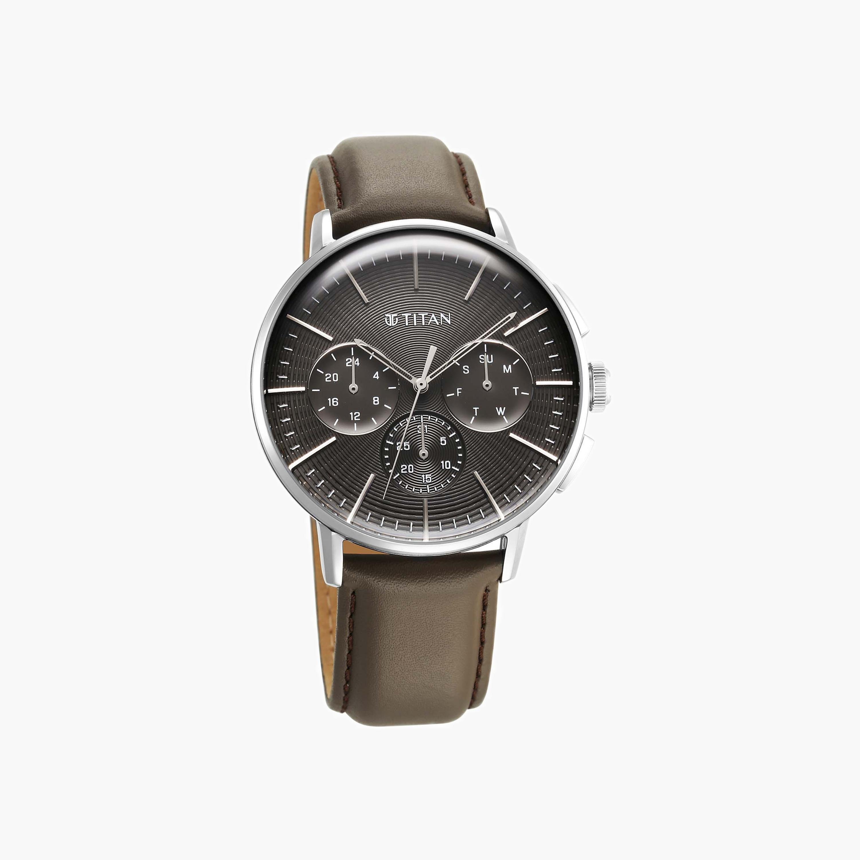 Titan Men's Multifunction Leather Watch-men-watchesandjewellery-watches-image-1