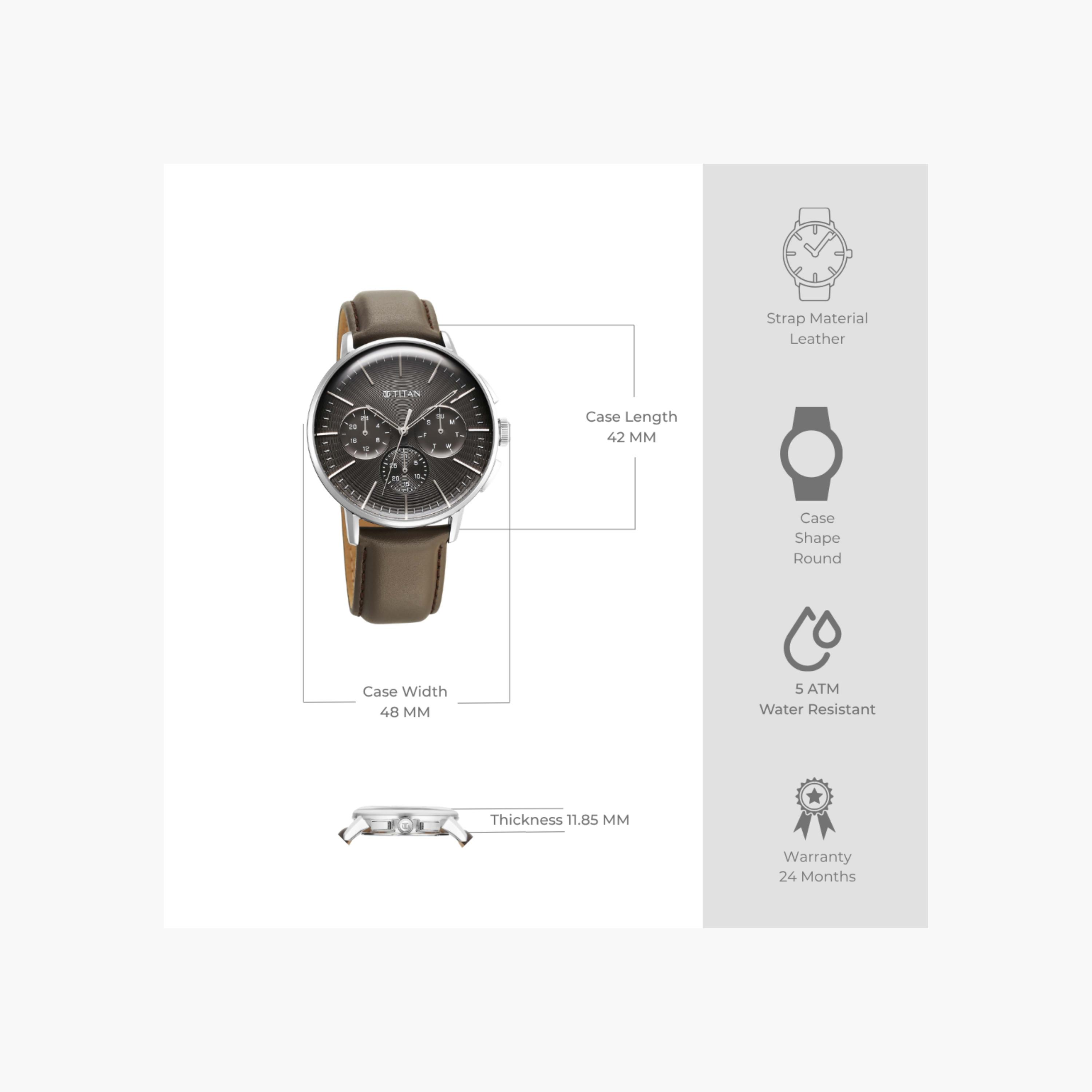 Titan Men's Multifunction Leather Watch-men-watchesandjewellery-watches-image-4
