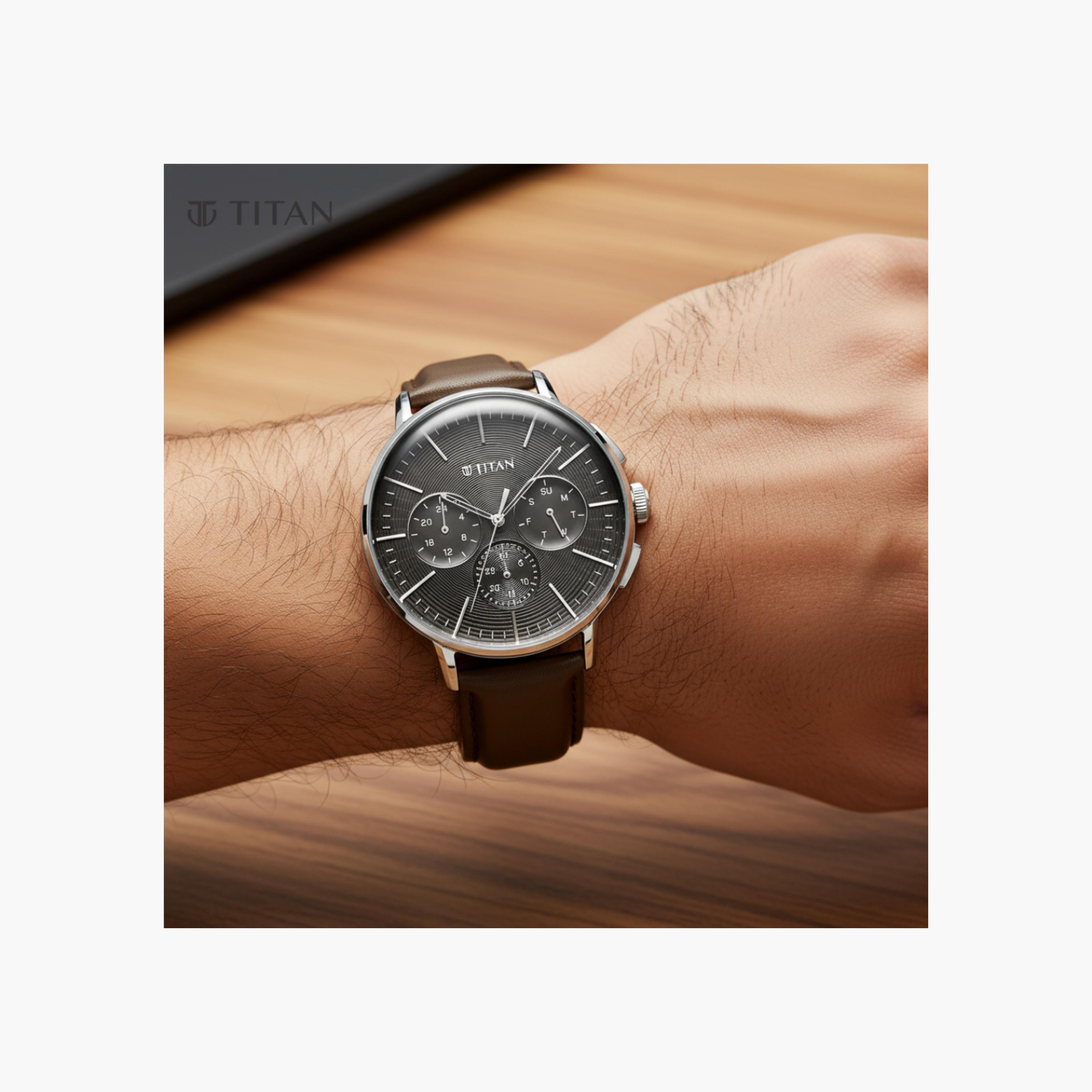 Titan Men's Multifunction Leather Watch-men-watchesandjewellery-watches-image-5
