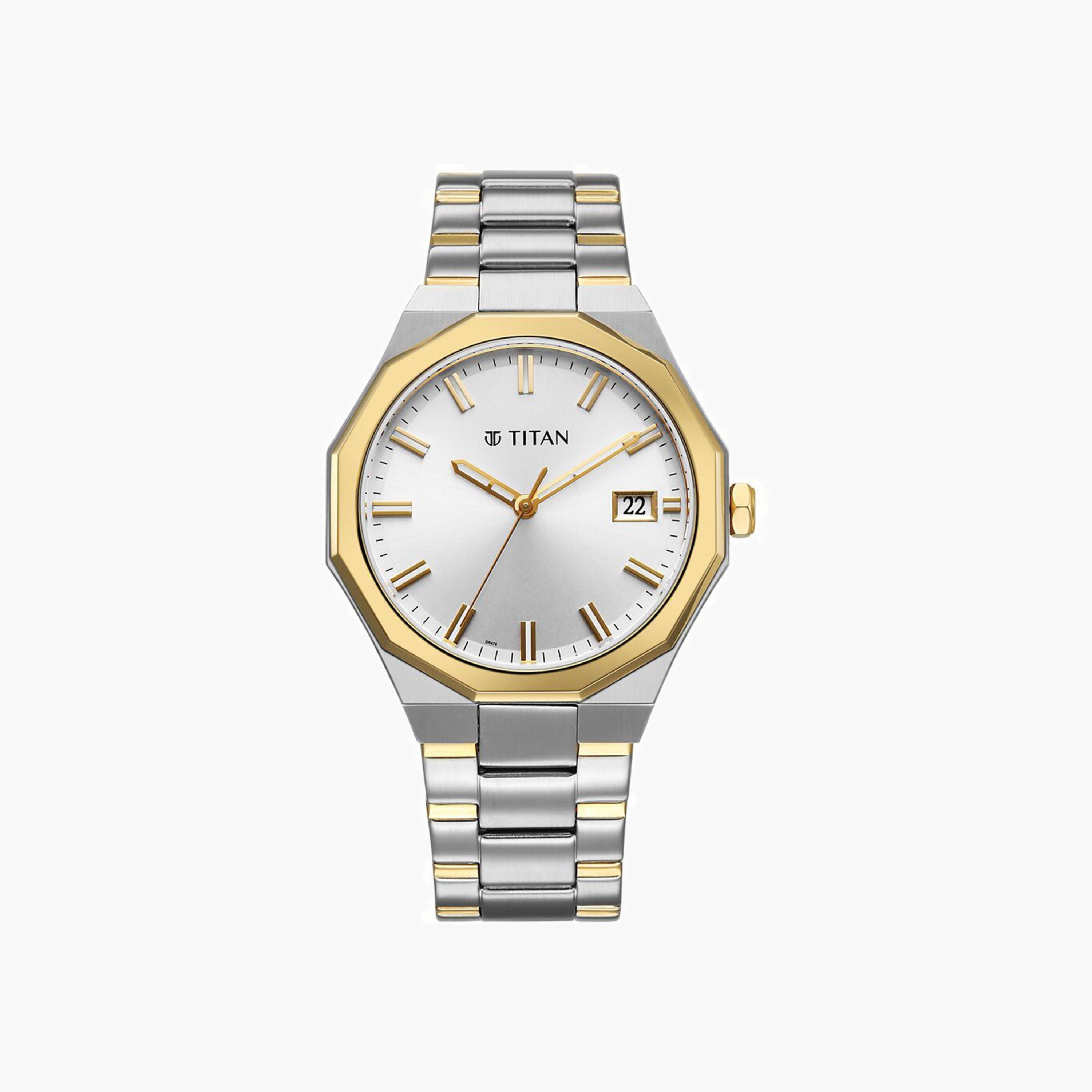 Two-Tone Analogue Watch-men-watchesandjewellery-watches-image-1