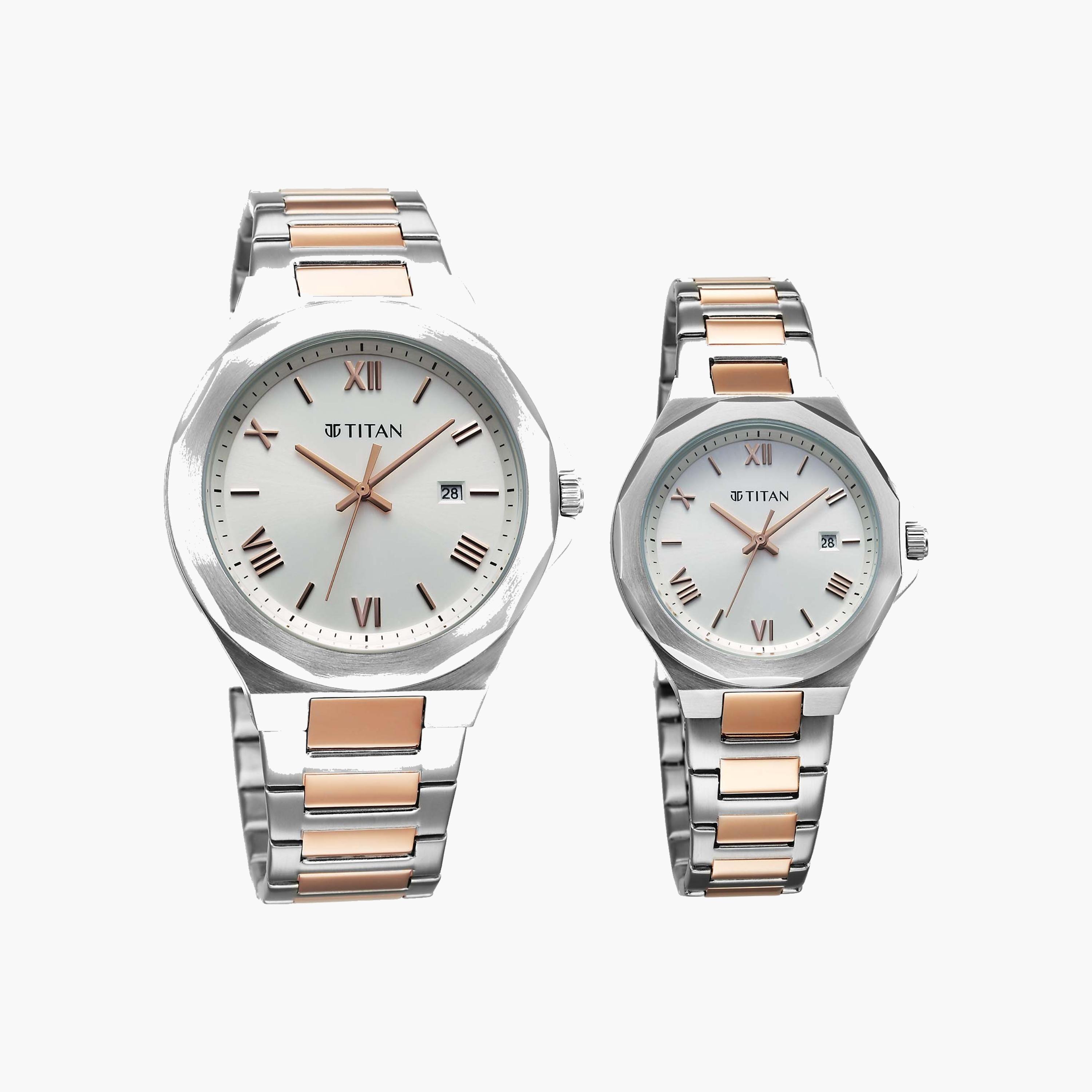 طقم ساعات كوارتز ثنائي اللون للأزواج-men-watchesandjewellery-watches-image-1