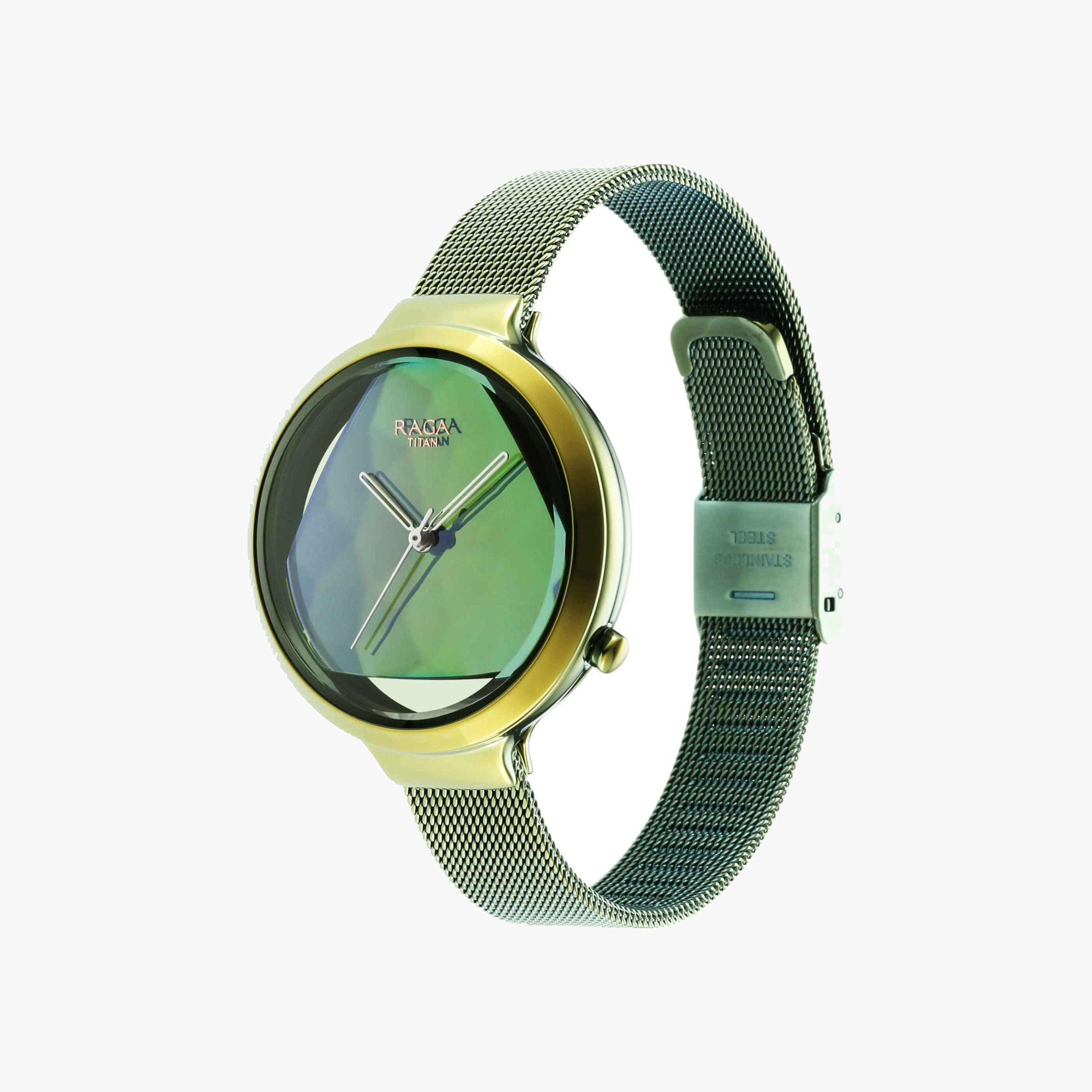 Titan Green Dial Mesh Strap Watch-women-watchesandjewellery-watches-image-4