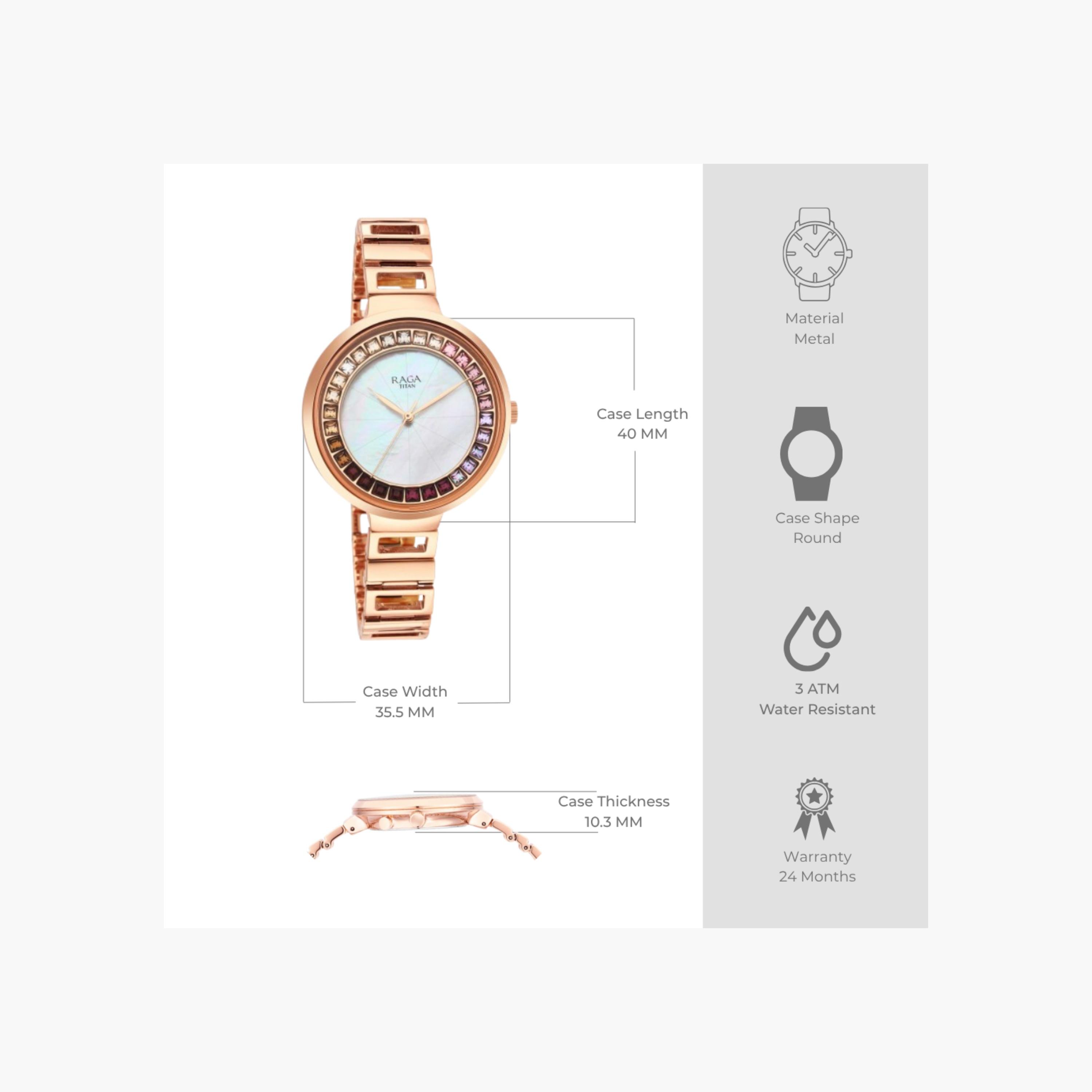 ساعة أنالوج بعقارب ومينا صدف-women-watchesandjewellery-watches-image-4