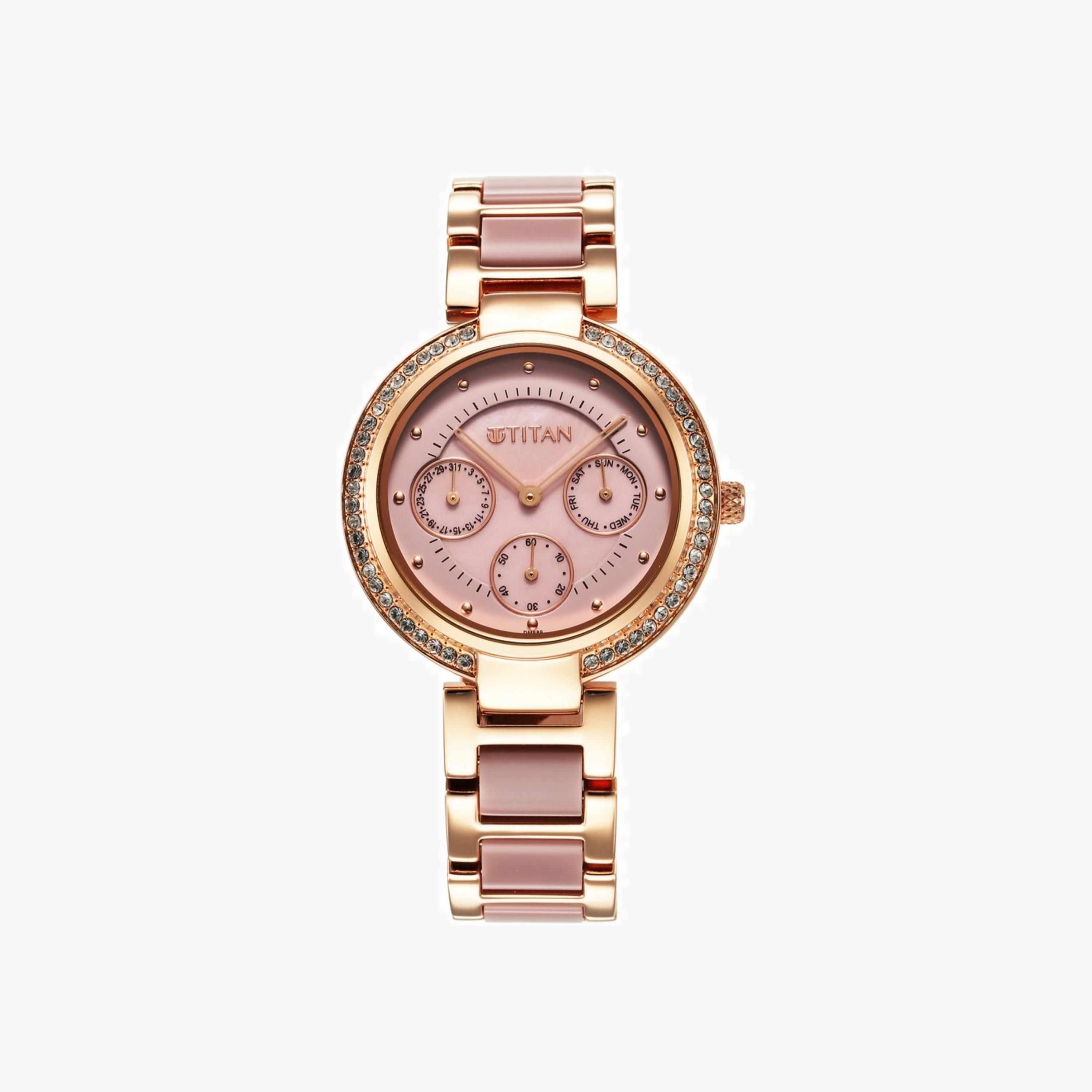 Titan Embellished Multifunction Watch-women-watchesandjewellery-watches-image-1