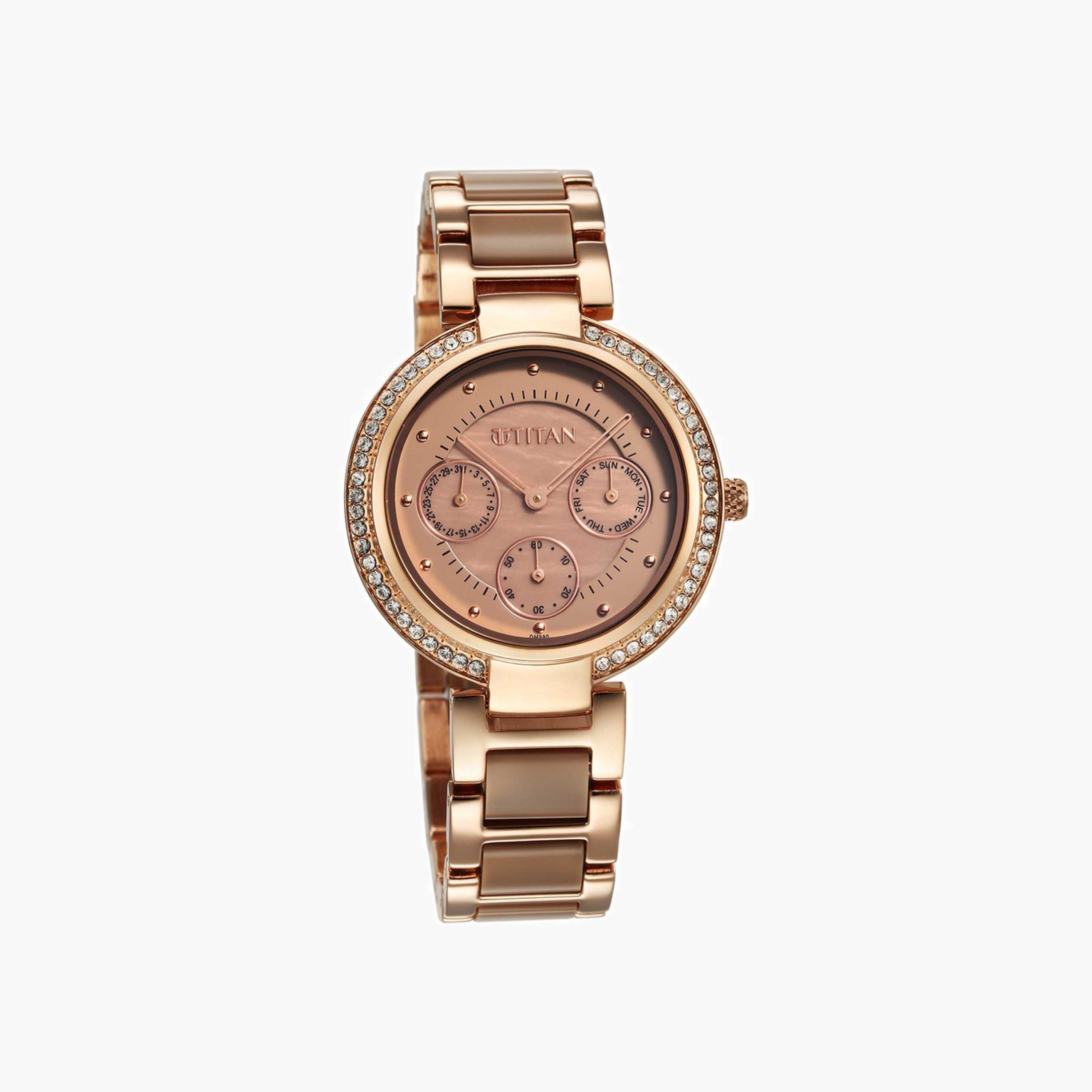 Crystal Embellished Multifunction Watch-women-watchesandjewellery-watches-image-1