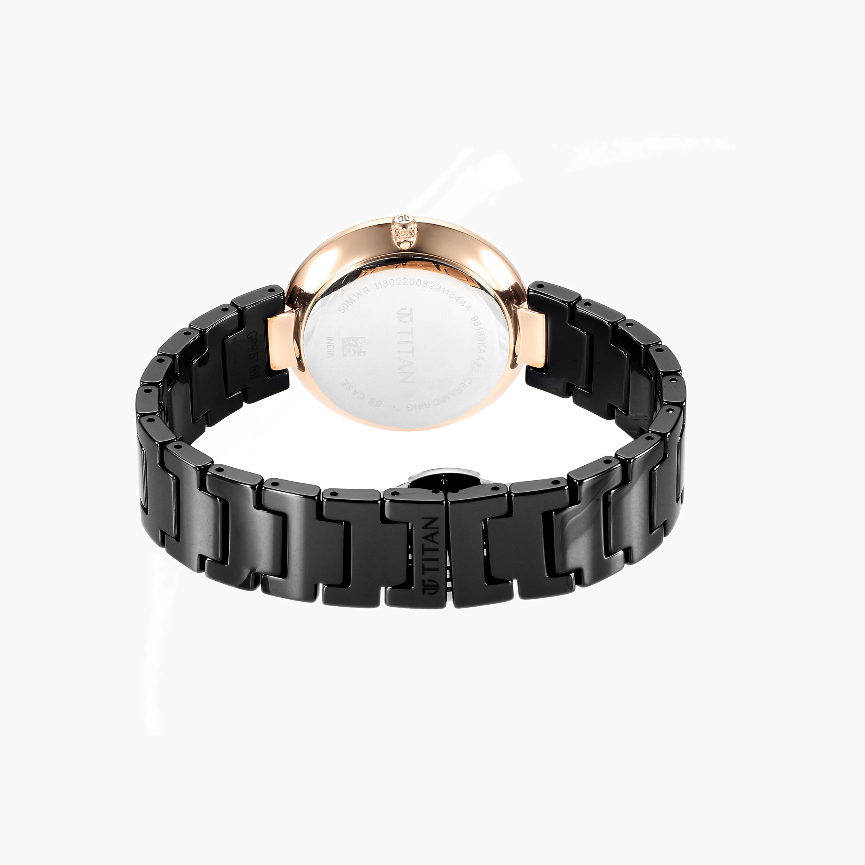 Ceramic Round Analogue Watch-women-watchesandjewellery-watches-image-4