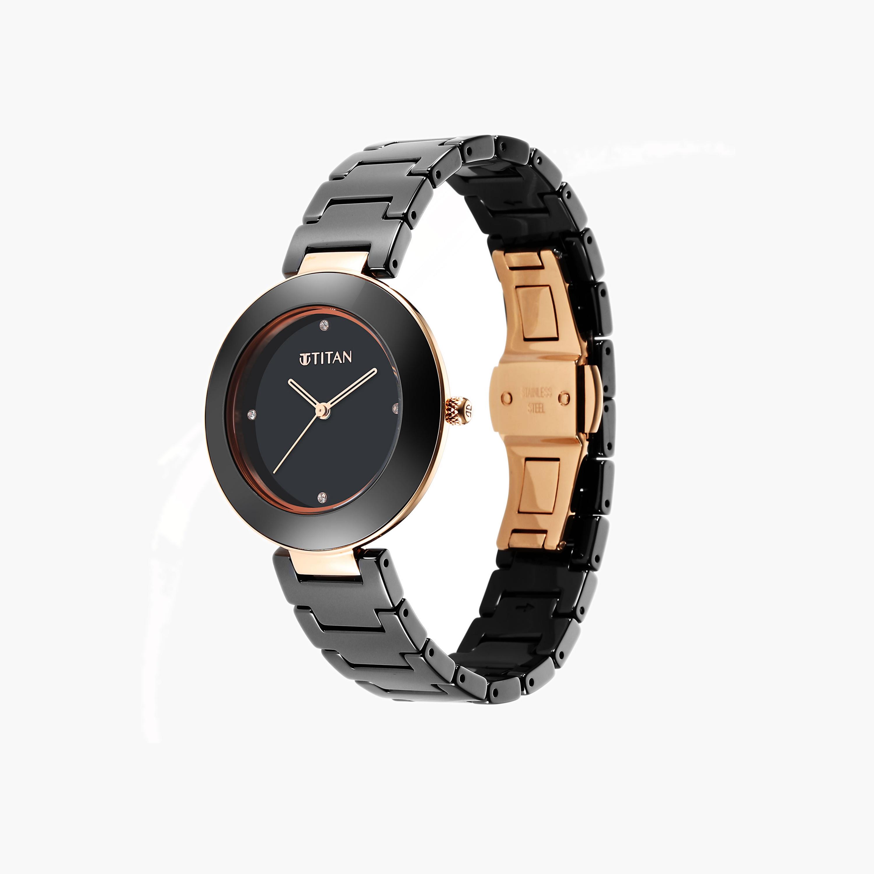 Ceramic Round Analogue Watch-women-watchesandjewellery-watches-image-5