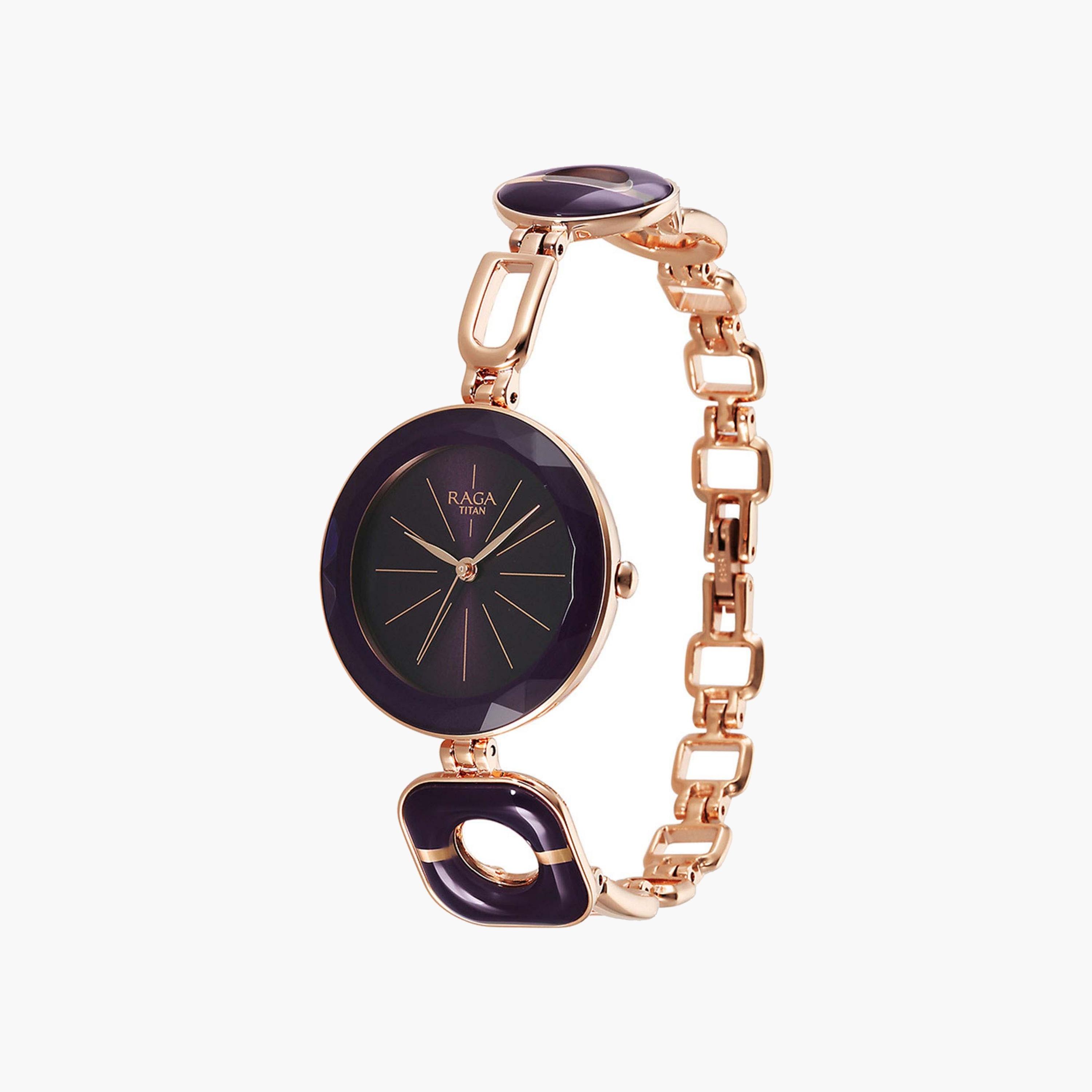 Titan Purple Dial Metal Strap Watch-women-watchesandjewellery-watches-image-5