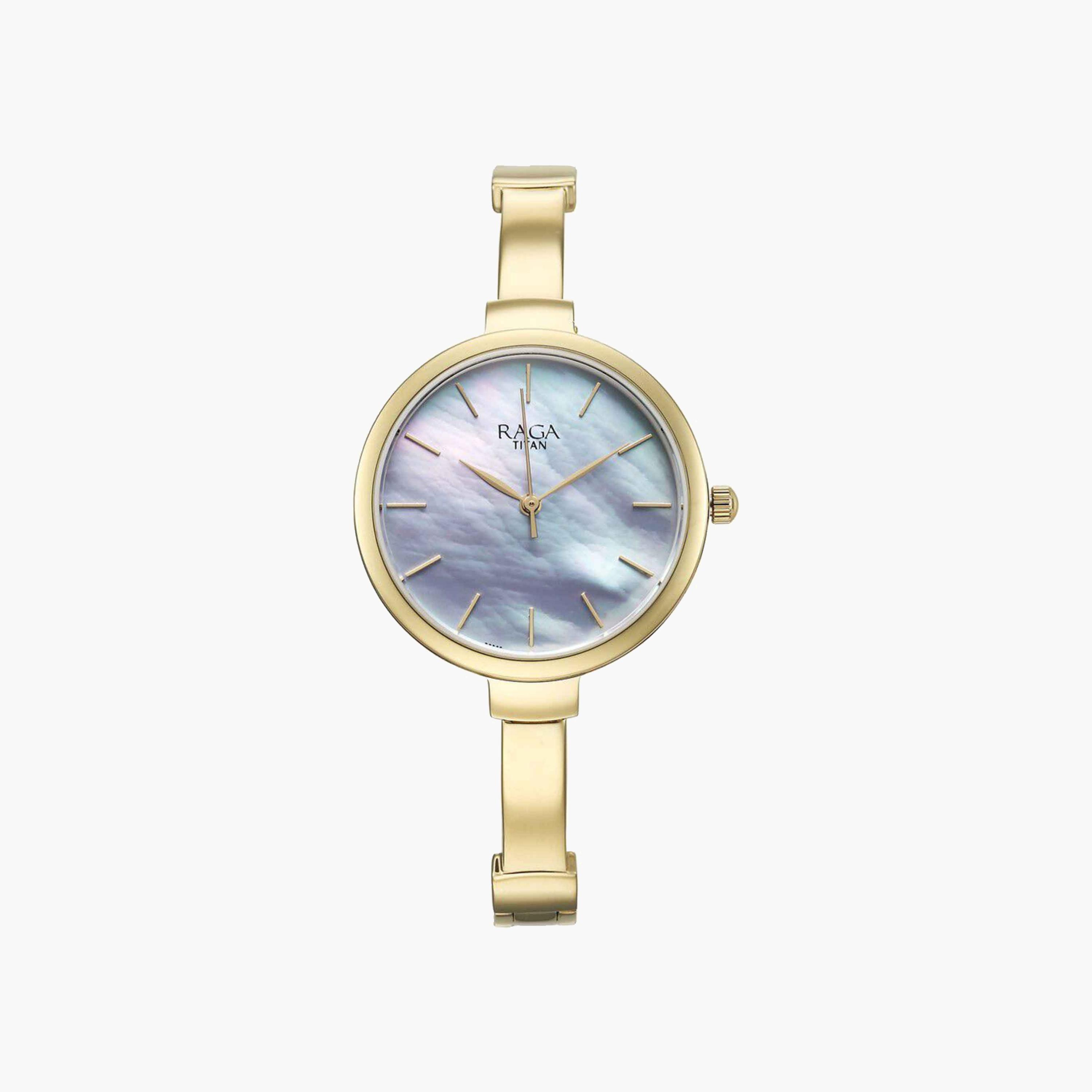 ساعة معدنية بقرص صدف-women-watchesandjewellery-watches-image-1