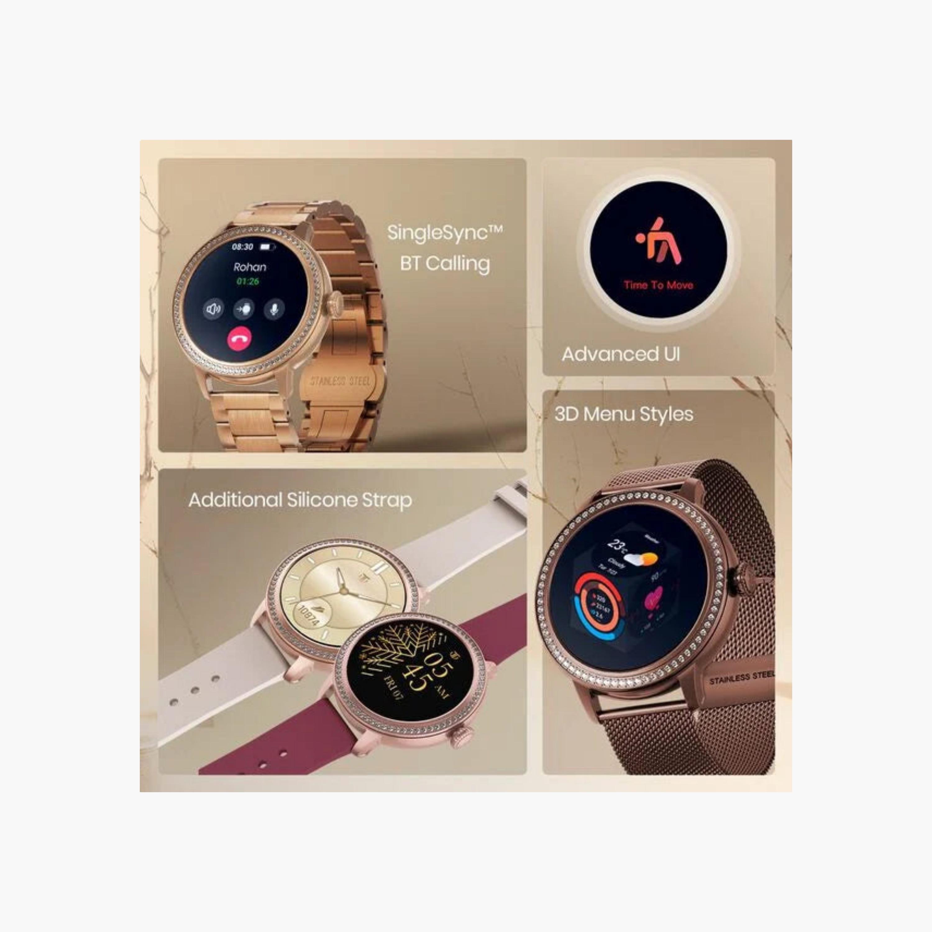 Titan Rose Gold Smartwatch with Mesh Strap-electronics-smartwatches-image-2