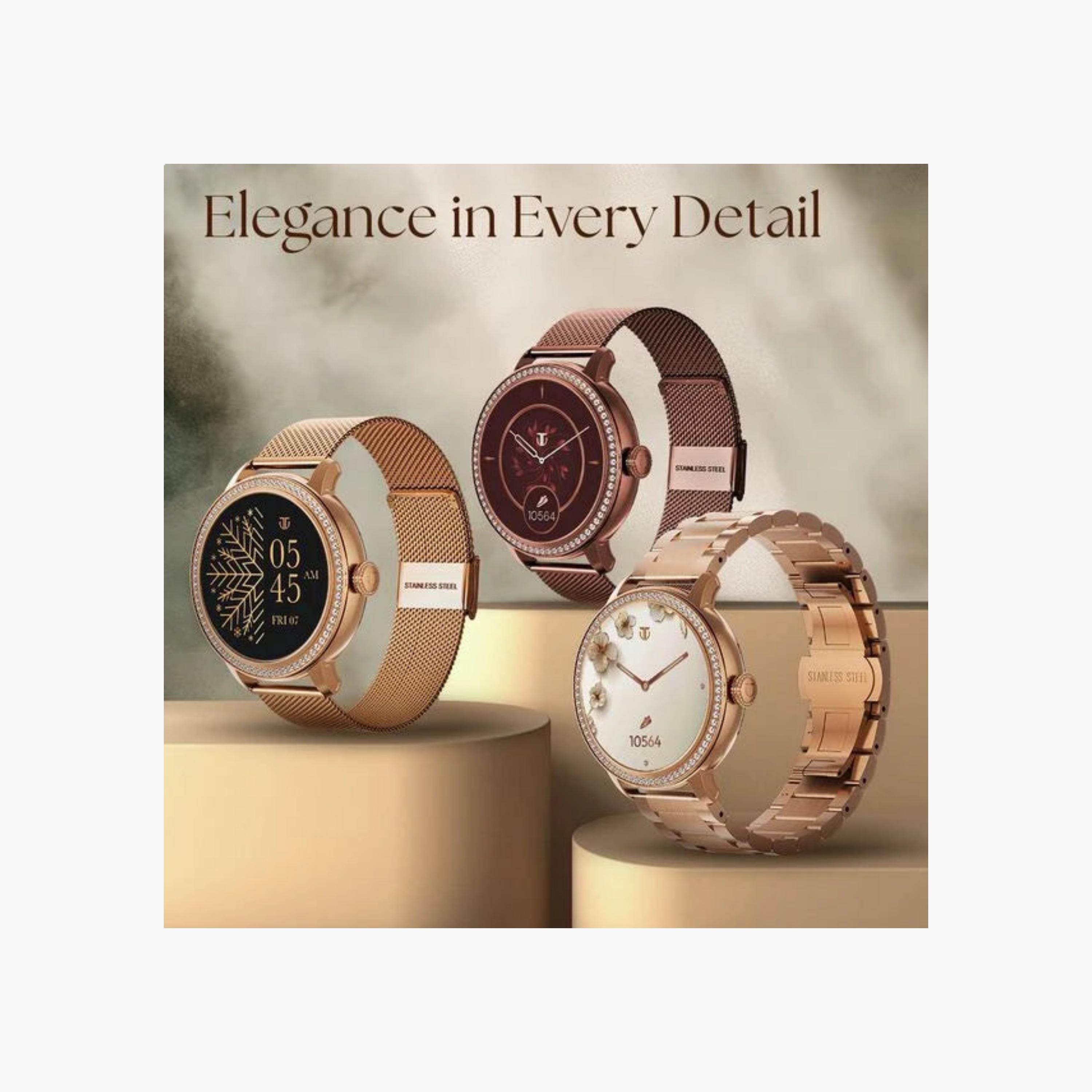 Titan Rose Gold Smartwatch with Mesh Strap-electronics-smartwatches-image-3