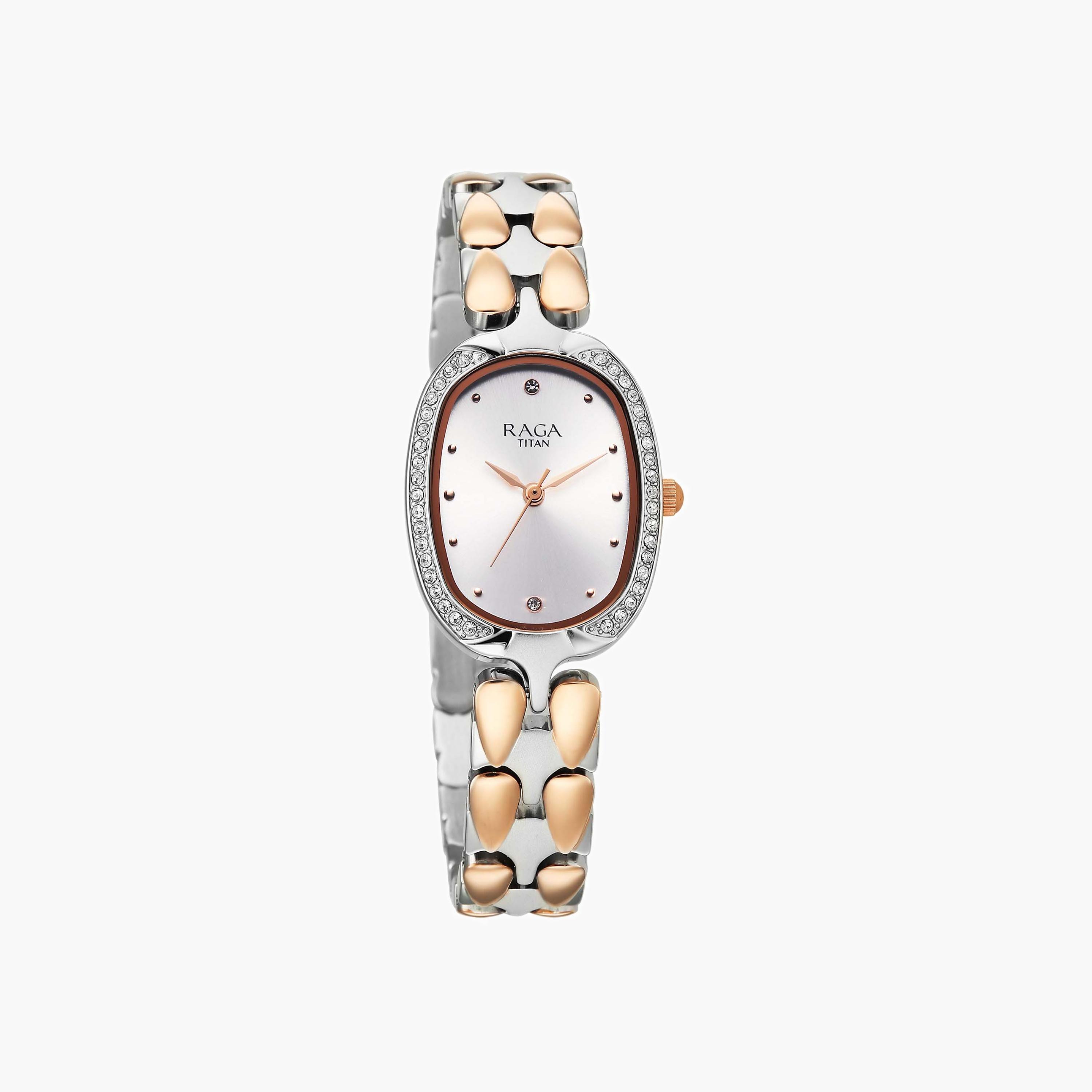 Two-Tone Embellished Analogue Watch-women-watchesandjewellery-watches-image-3