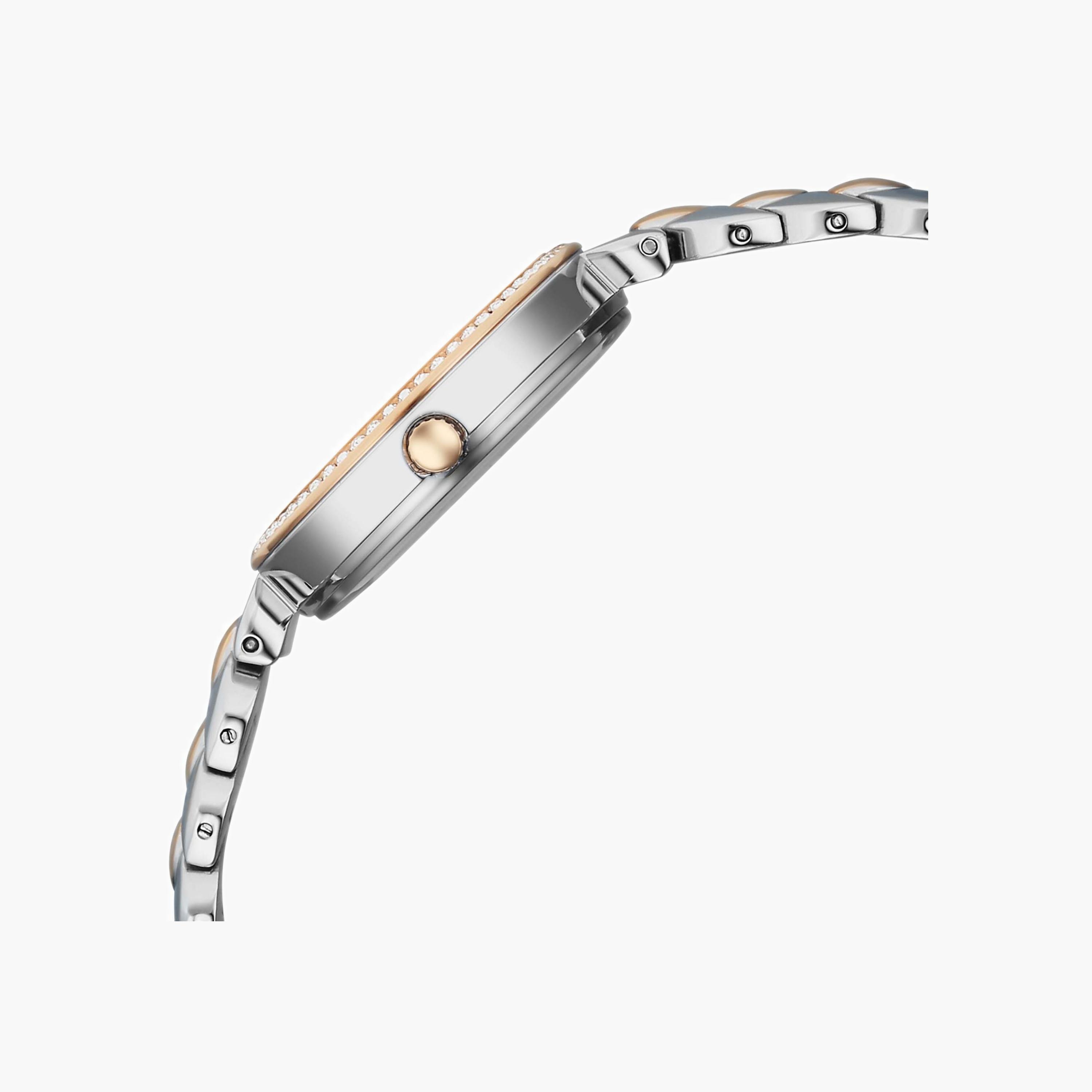 Embellished Analogue Watch with Metal Strap-women-watchesandjewellery-watches-image-2