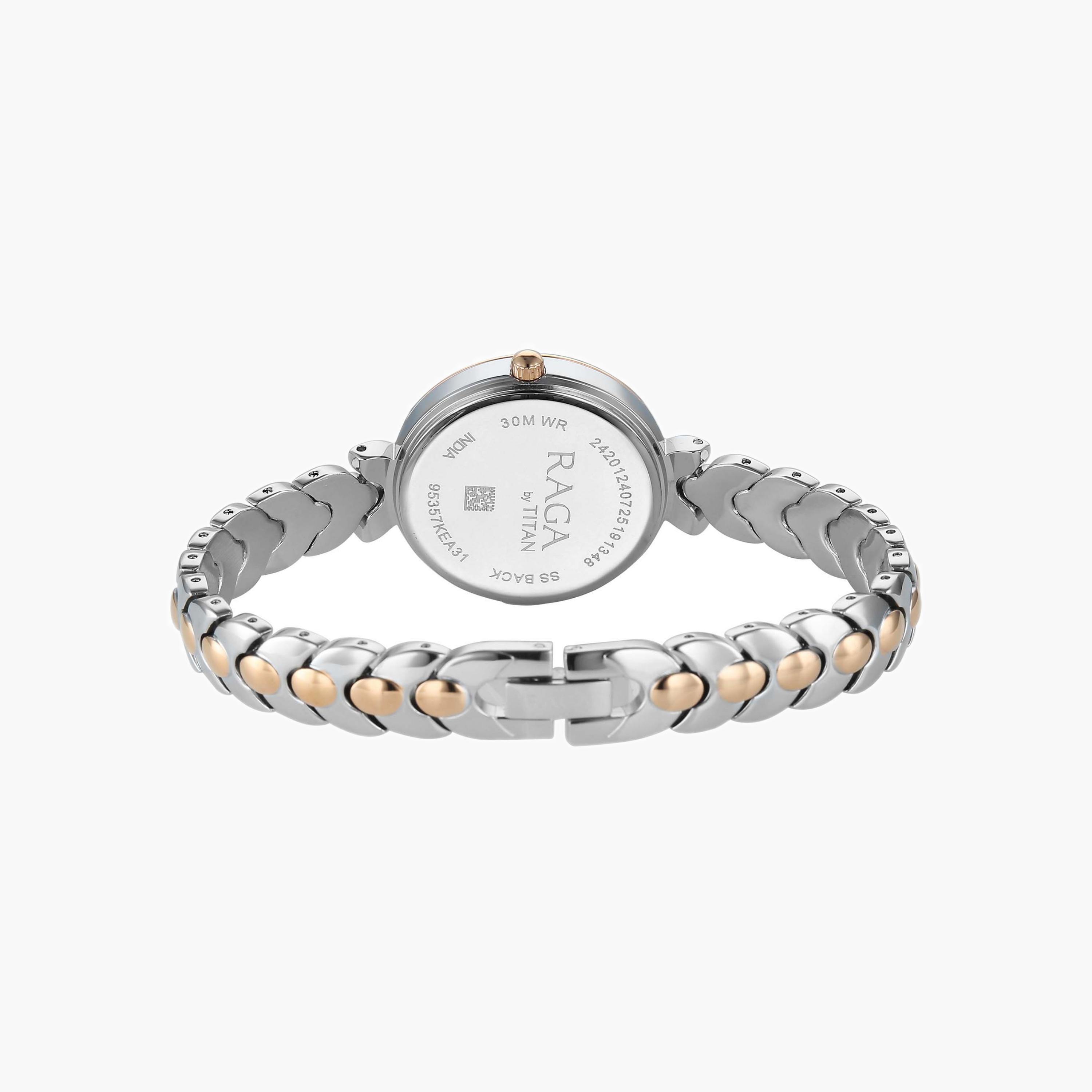Embellished Analogue Watch with Metal Strap-women-watchesandjewellery-watches-image-3