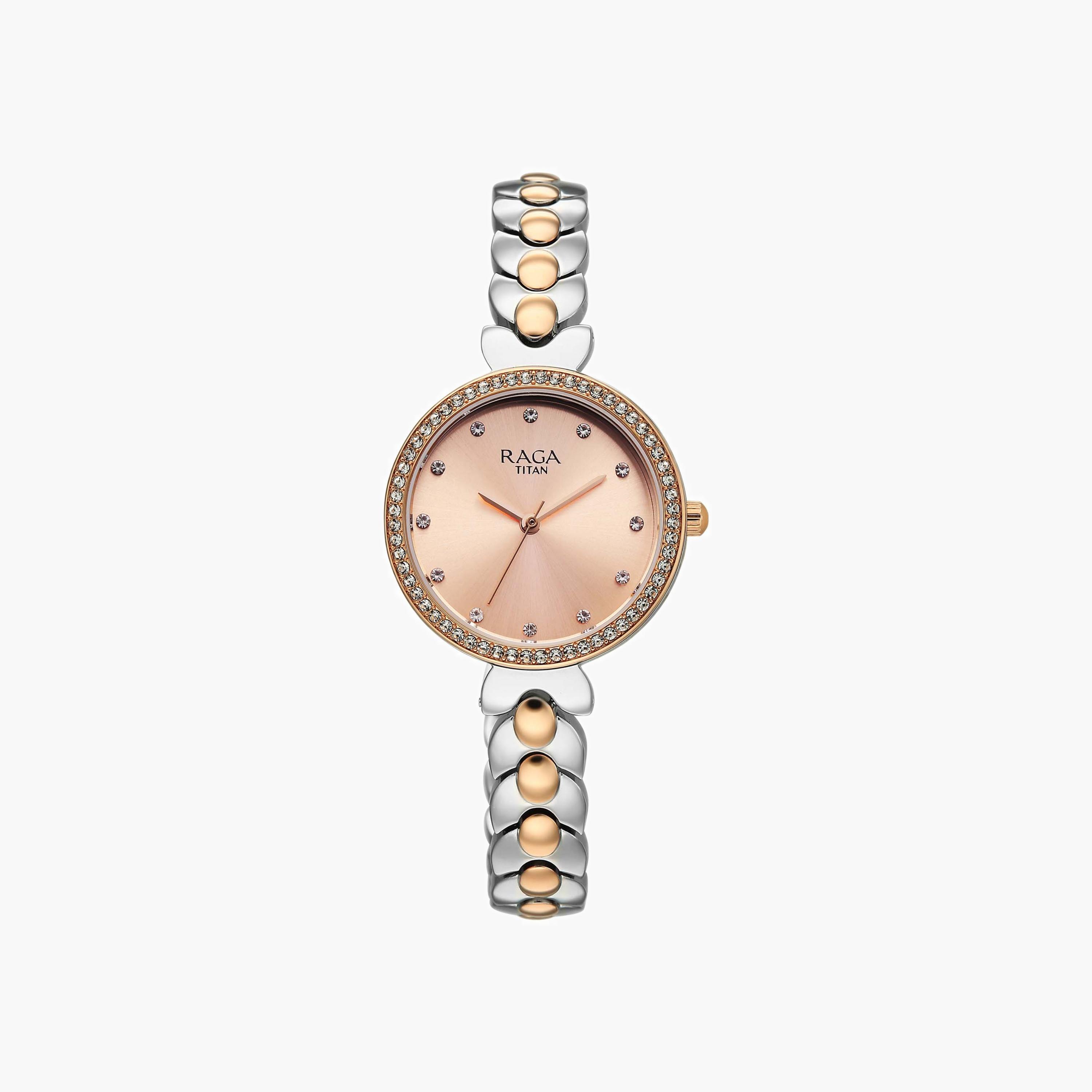 Embellished Analogue Watch with Metal Strap-women-watchesandjewellery-watches-image-5