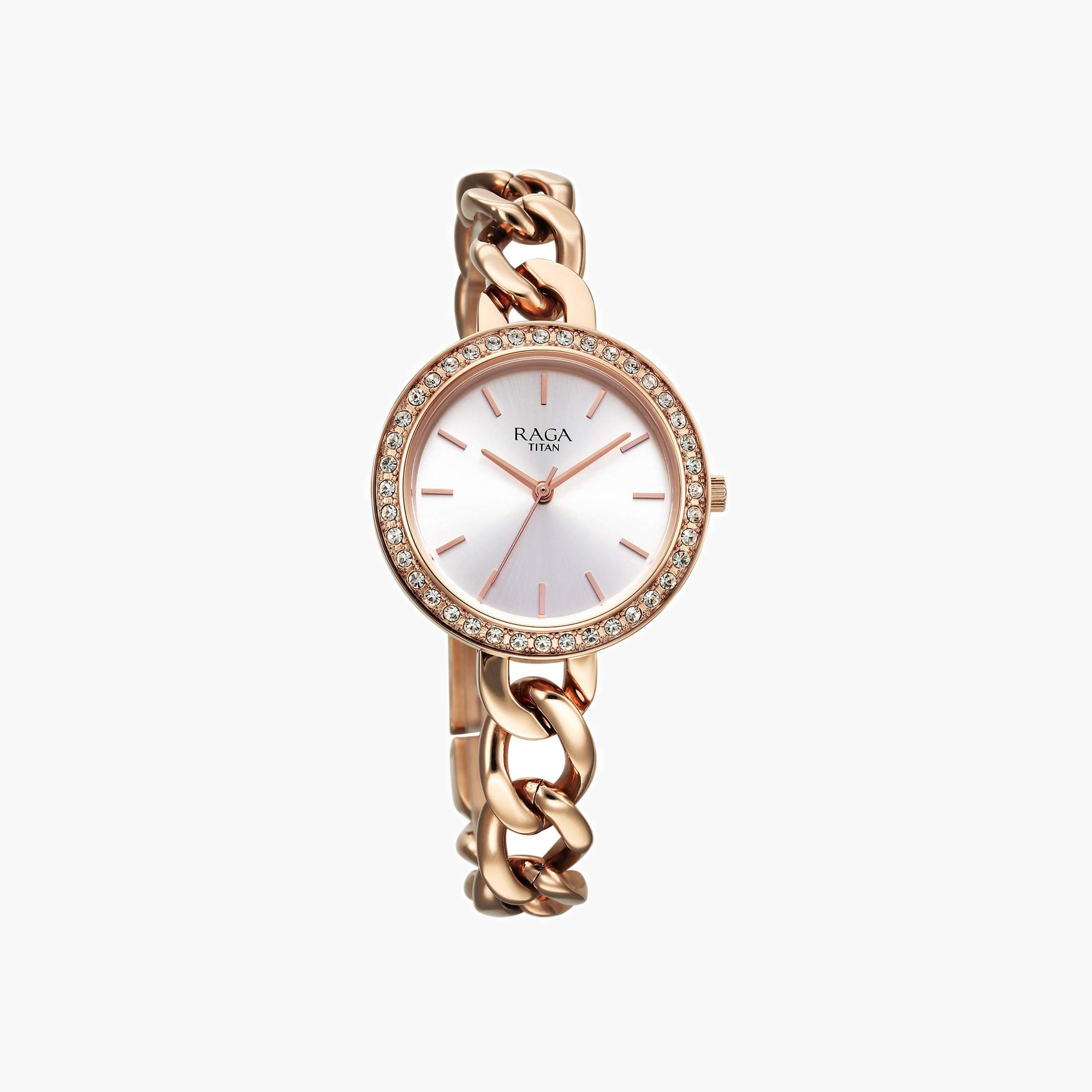Crystal Embellished Chain Link Watch-women-watchesandjewellery-watches-image-1