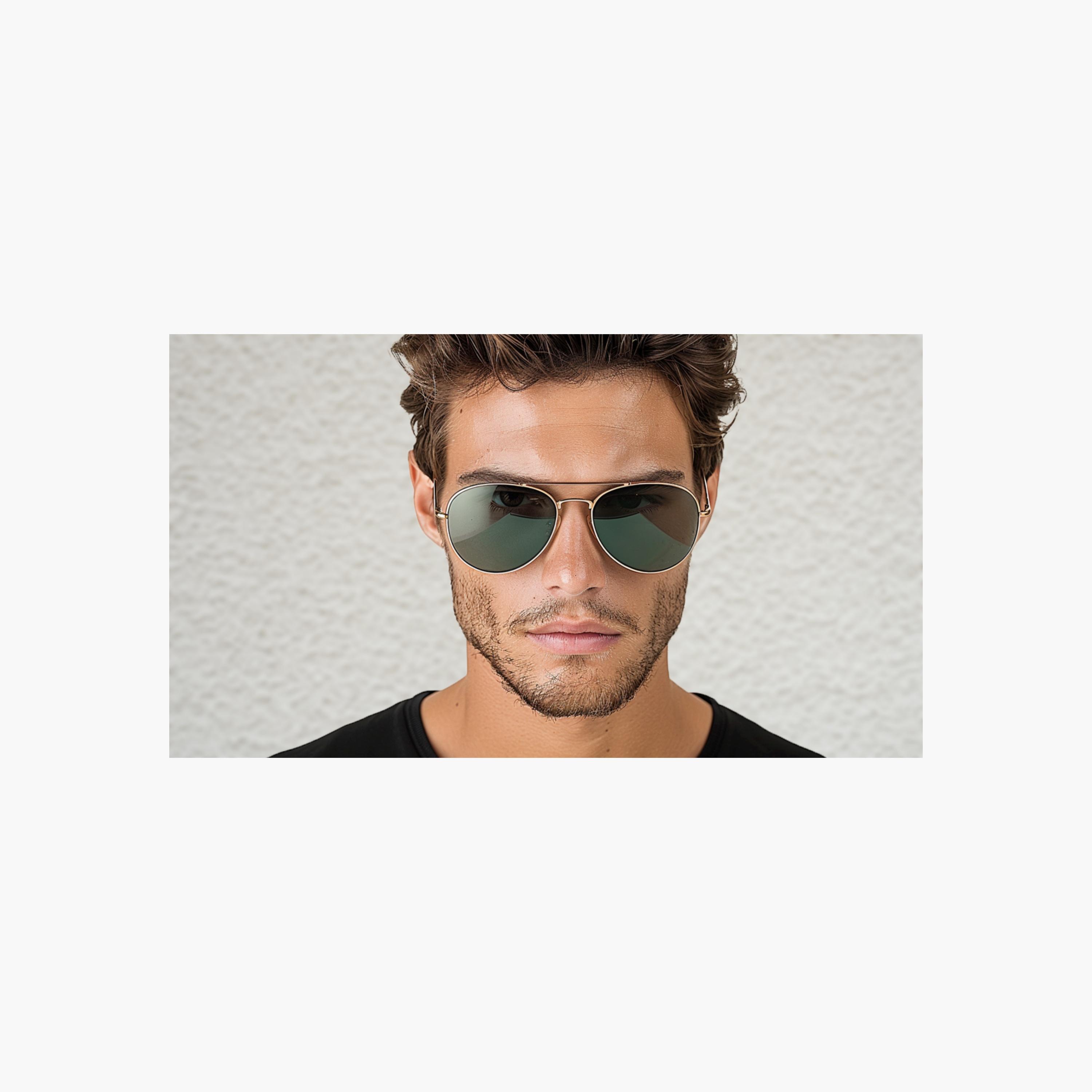Fastrack Aviator Style Sunglasses Green-men-sunglasses-image-4