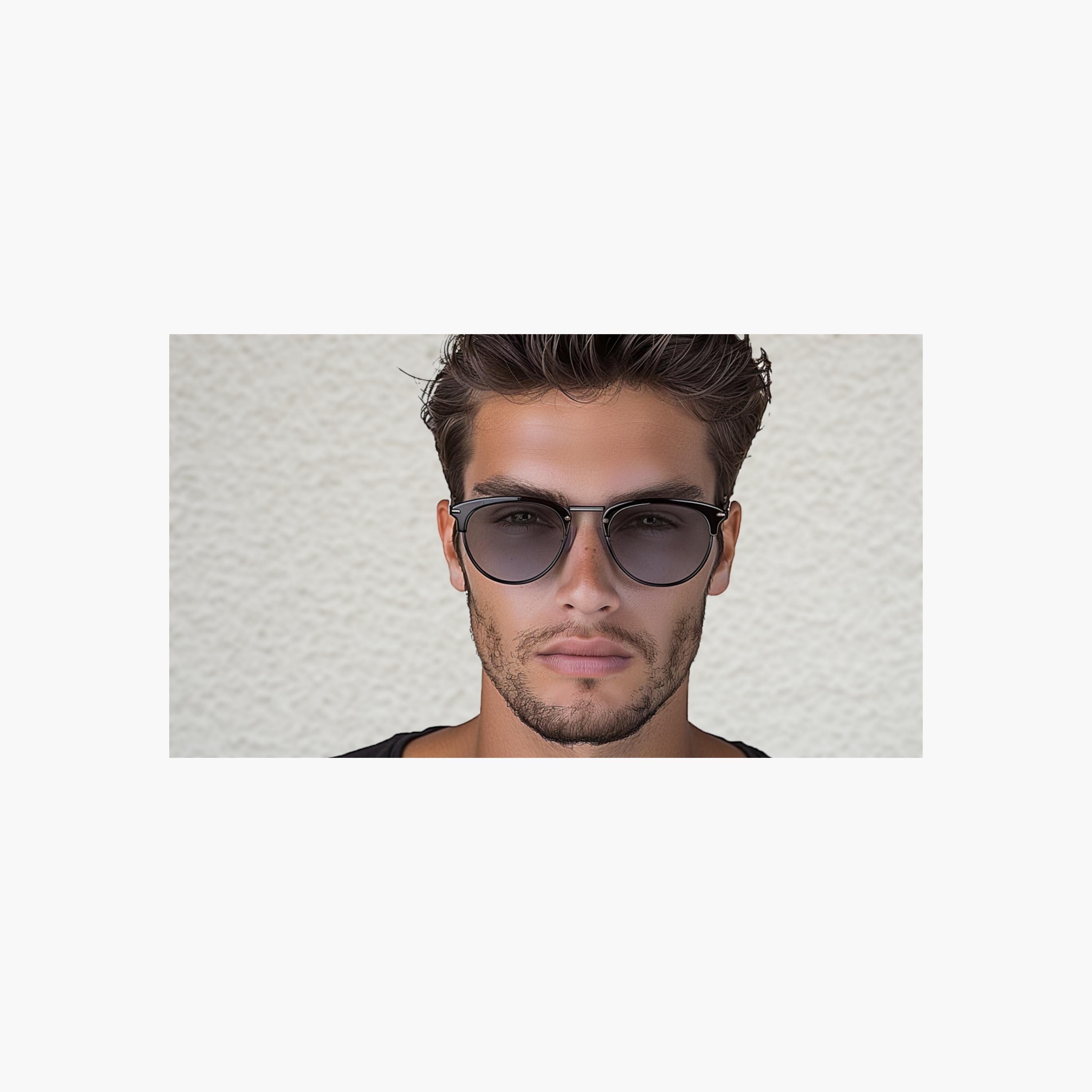 Fastrack Square Half-Rim Sunglasses-men-sunglasses-image-2