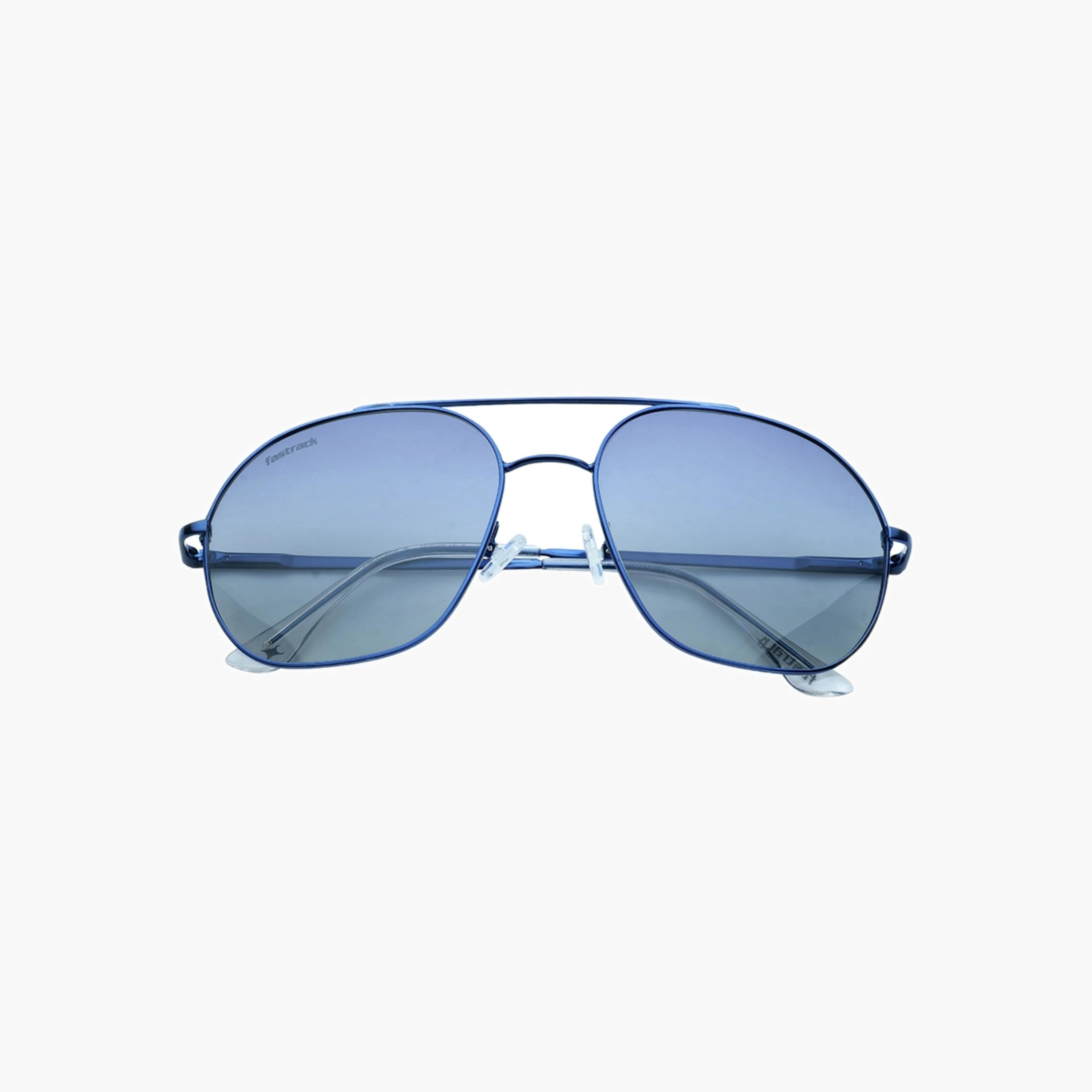 Fastrack Blue Oval Aviator Sunglasses-men-sunglasses-image-2