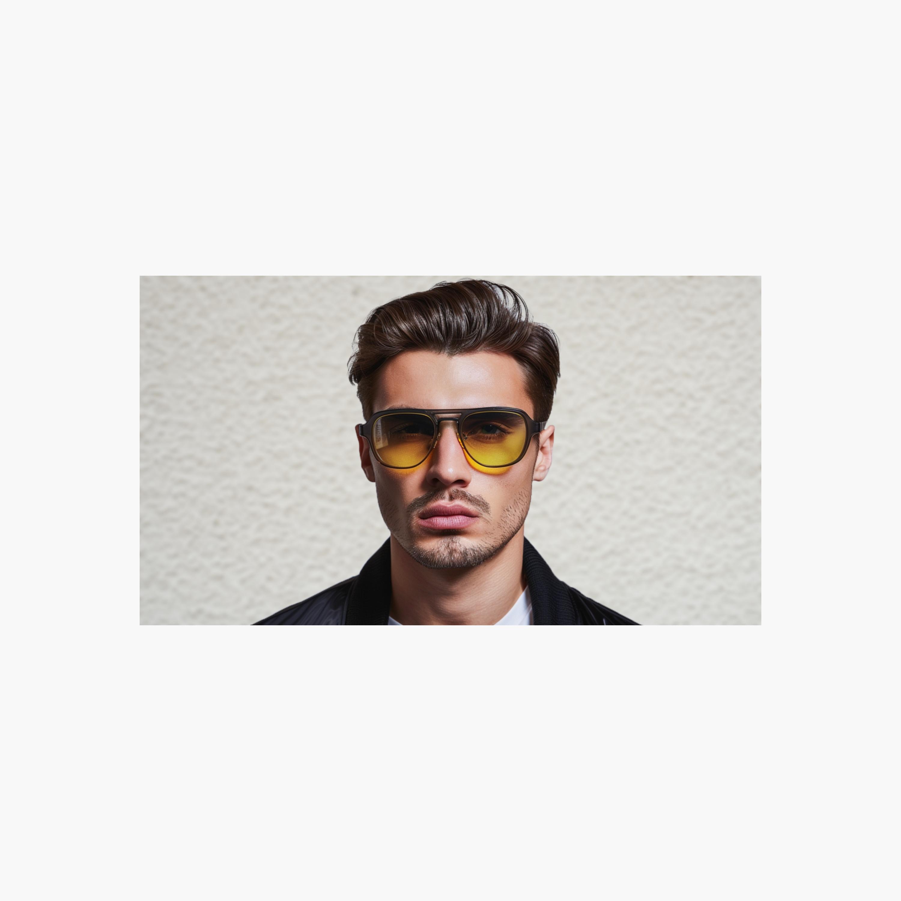 Fastrack Rectangular Yellow Polarised Sunglasses-men-sunglasses-image-2
