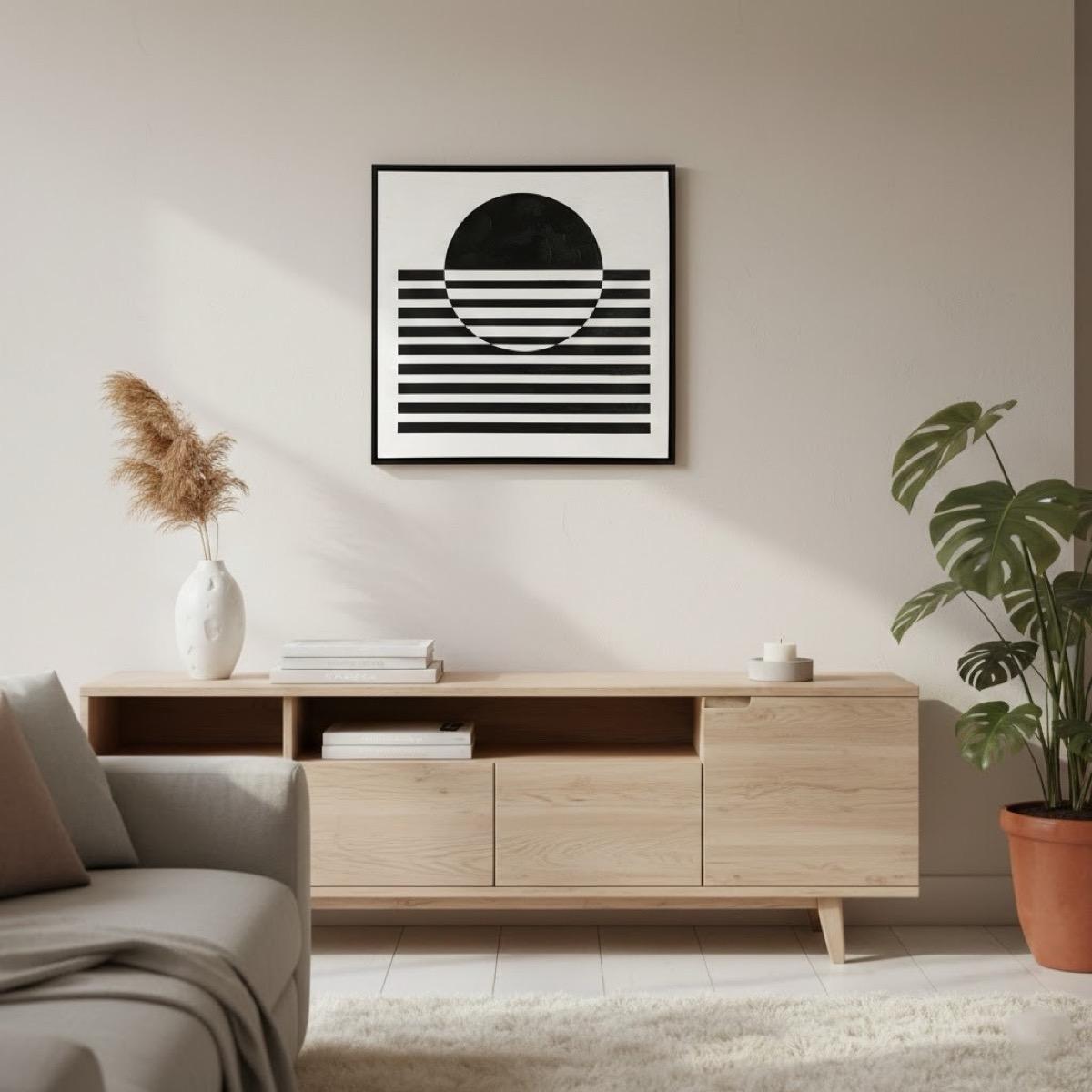 Vanity Living Framed Canvas Wall Art - 63x63 cm